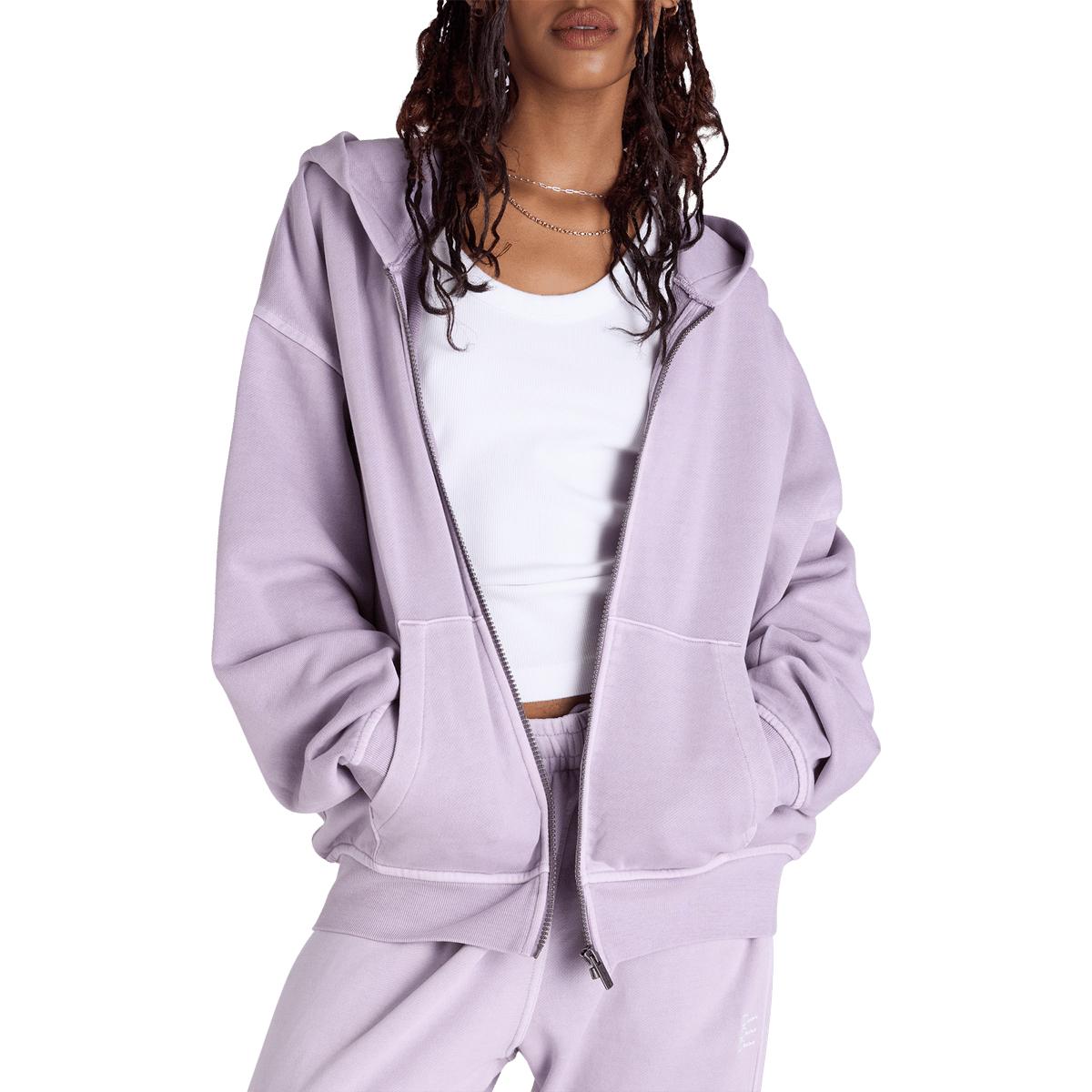 Champion Womens Rochester Vintage Wash Zip Hoodie Snap Back Purple