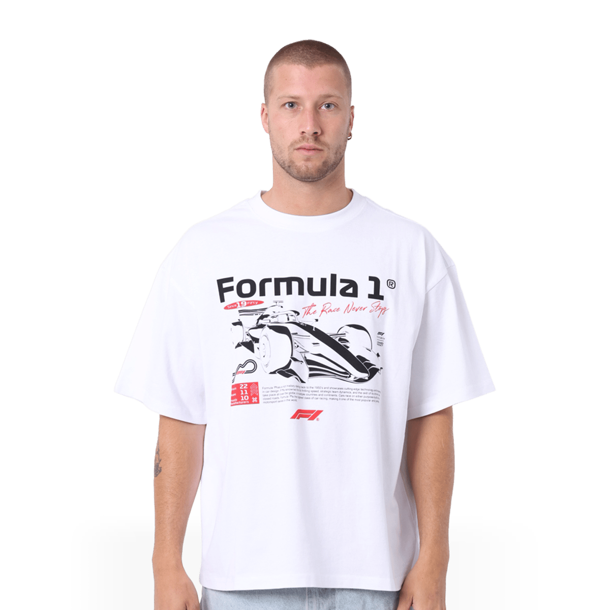 Mens F1 Graphic Box Tee White | Sports Direct Australia