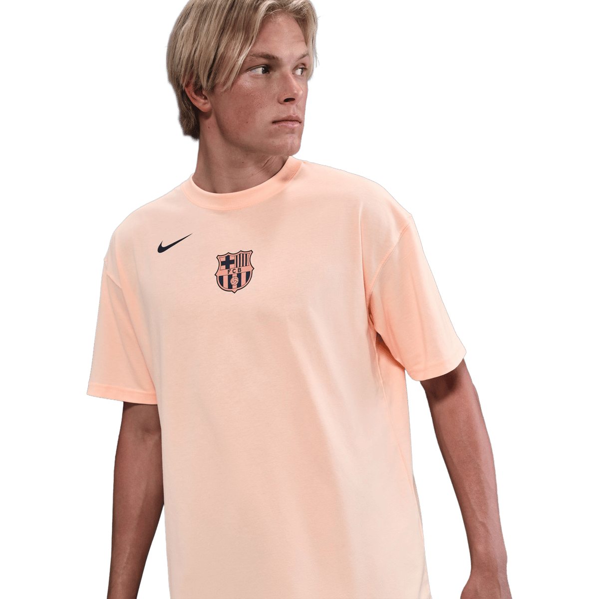 Nike Mens FC Barcelona T90 Remix Tee Crimson Tint | Sports Direct