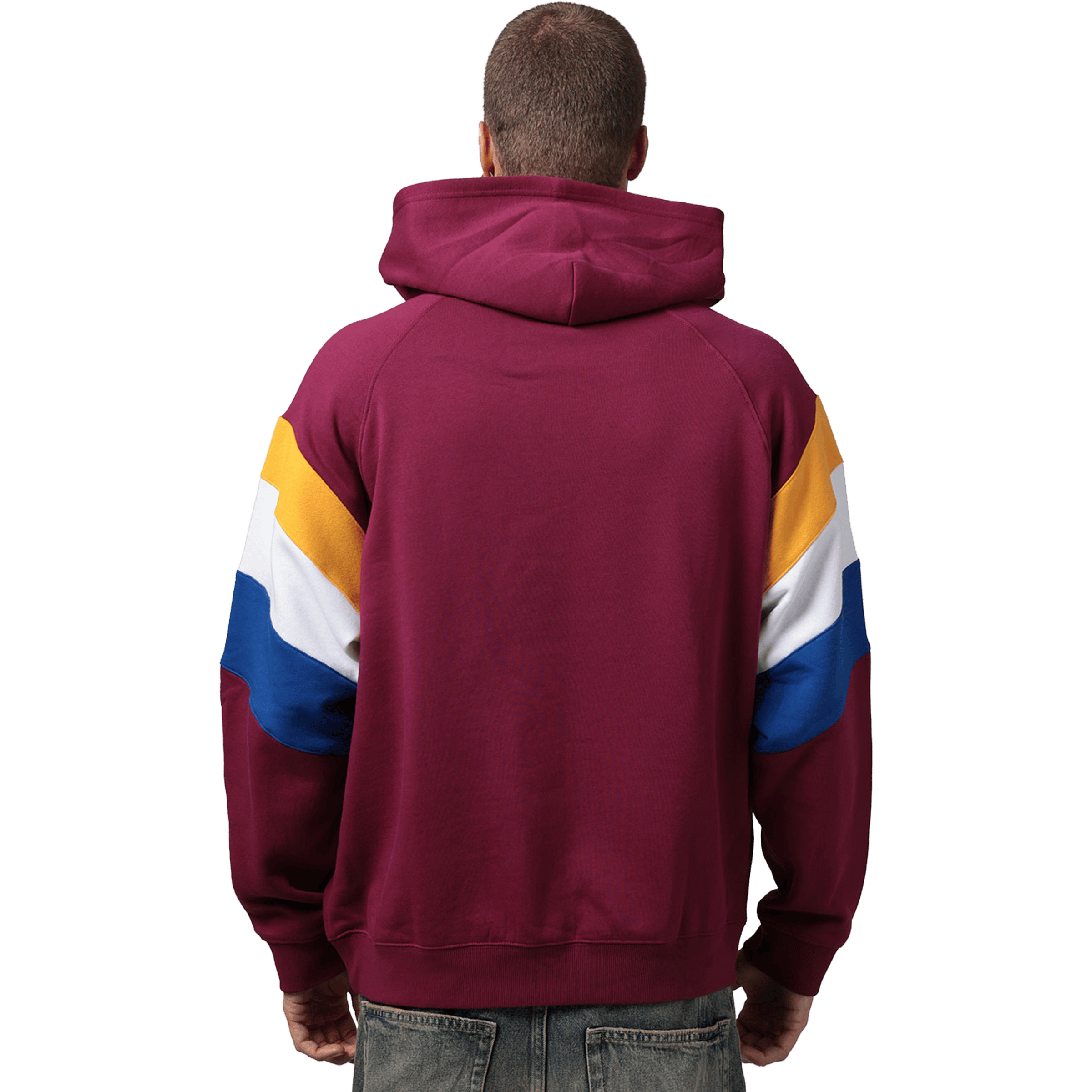 Mens Mitchell & Ness AFL Brisbane Lions Box Fit Fleece Hoodie