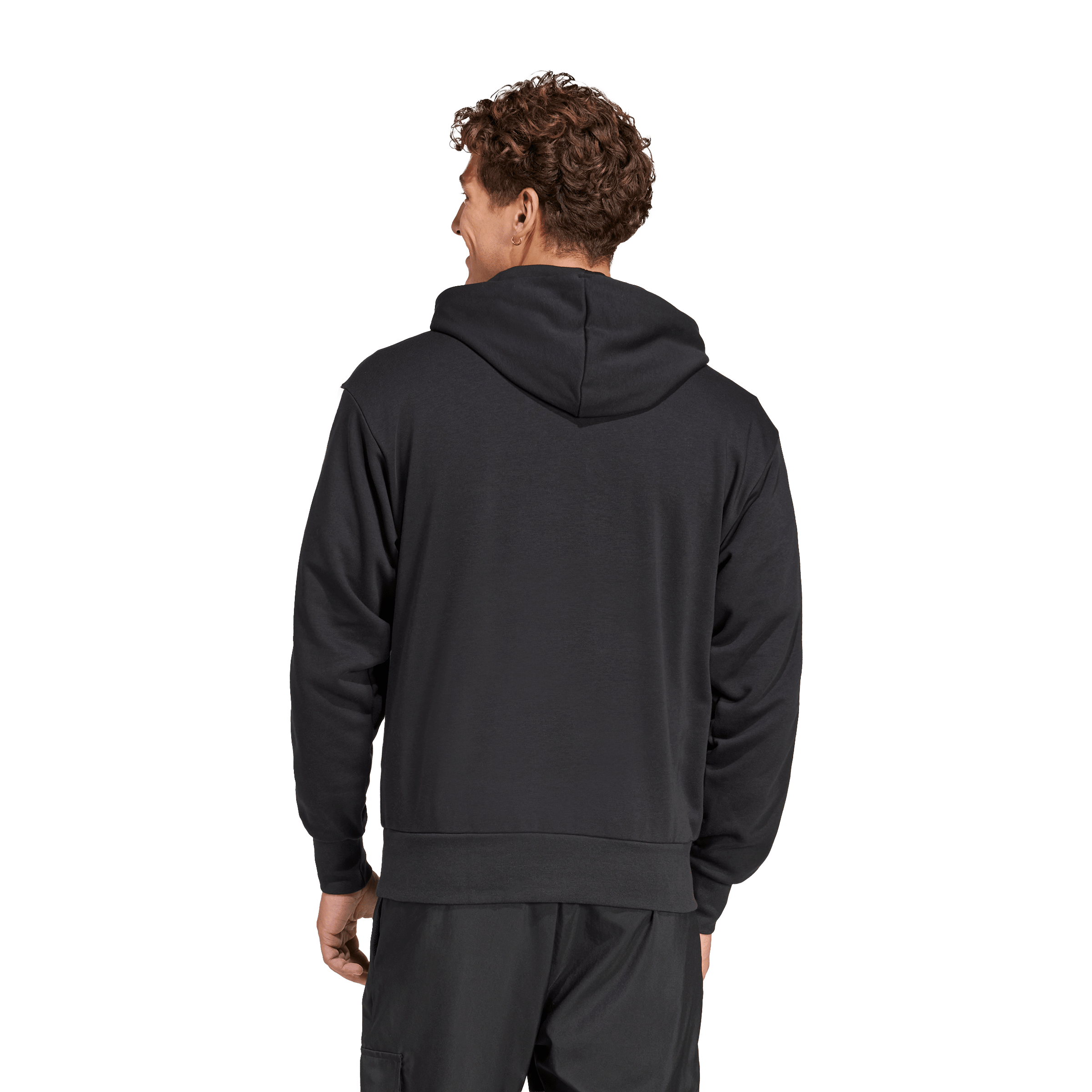 Mens Adidas Essentials 3-Stripes French Terry Hoodie