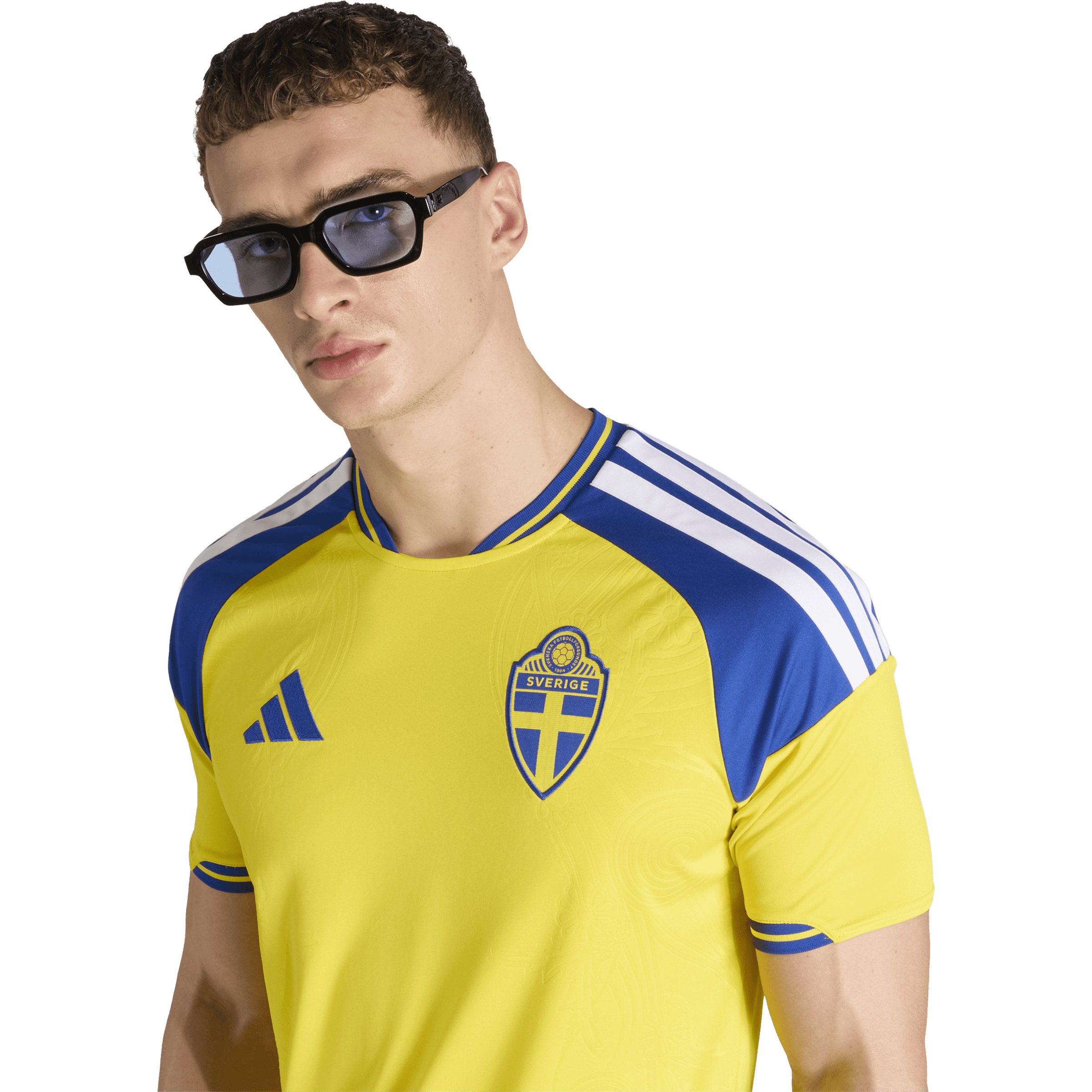 Mens Adidas Sweden 26 Home Authentic Football Jersey