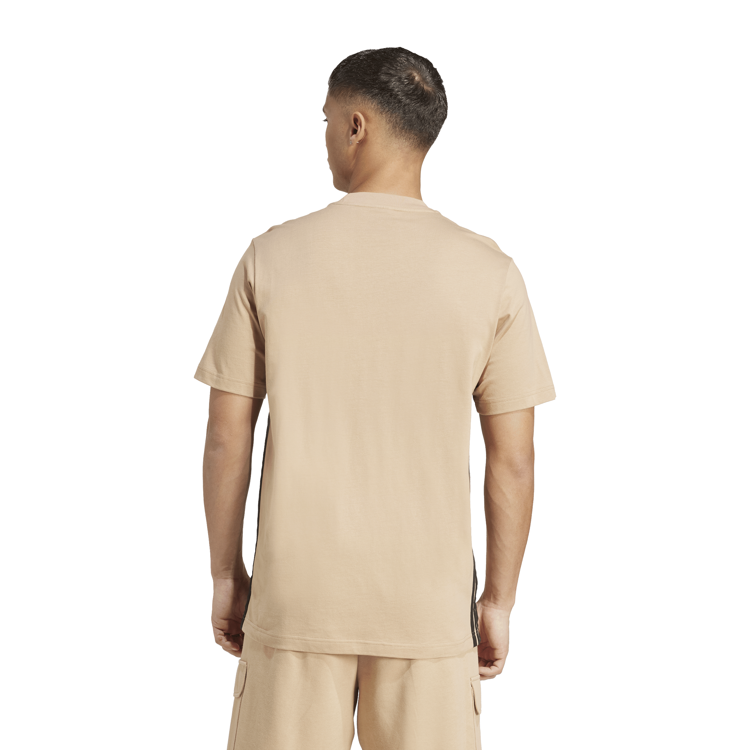 Mens Adidas Essentials 3-Stripes Single Jersey Tee