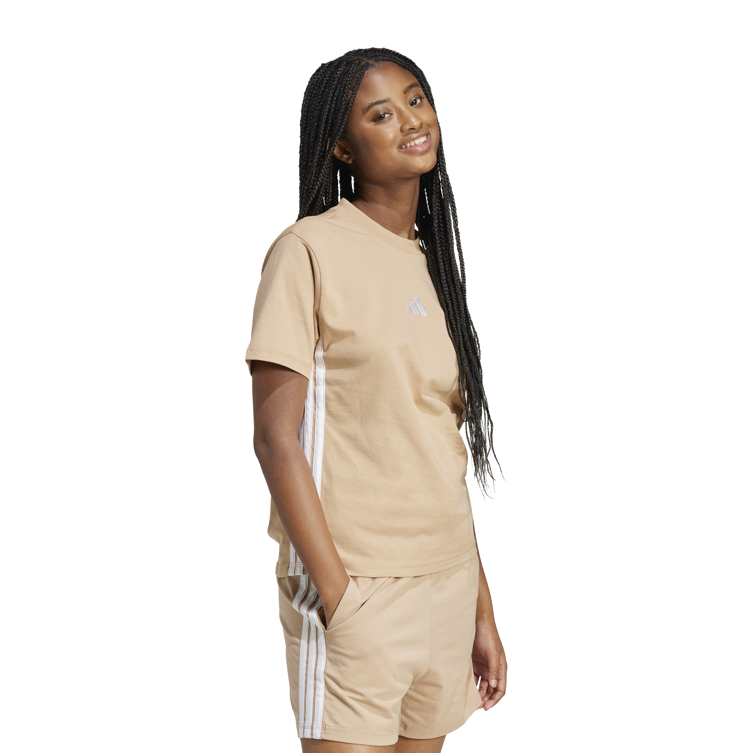 Adidas Essentials 3-Stripes Cotton Tee