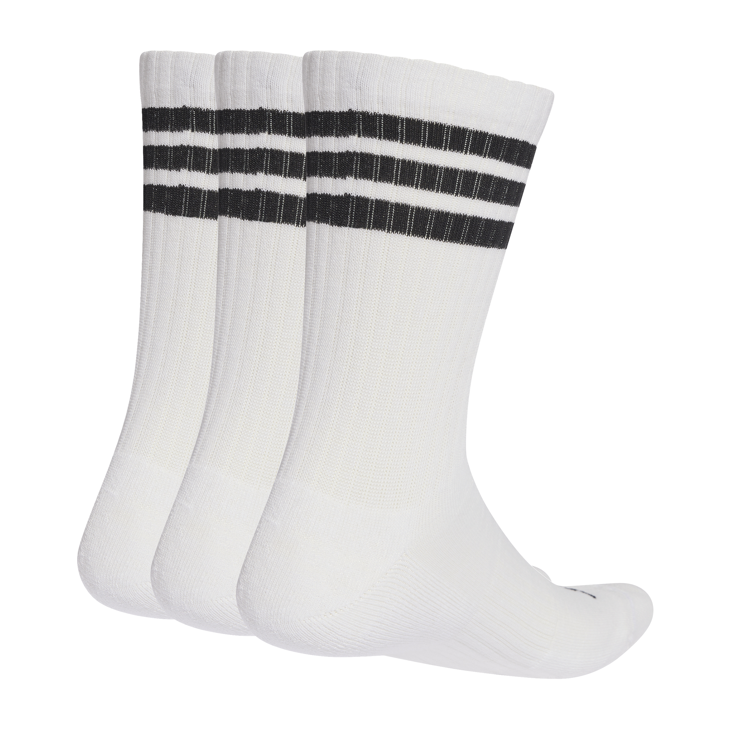Adidas (3pk) 3-Stripes Cushioned Sportwear Crew Socks