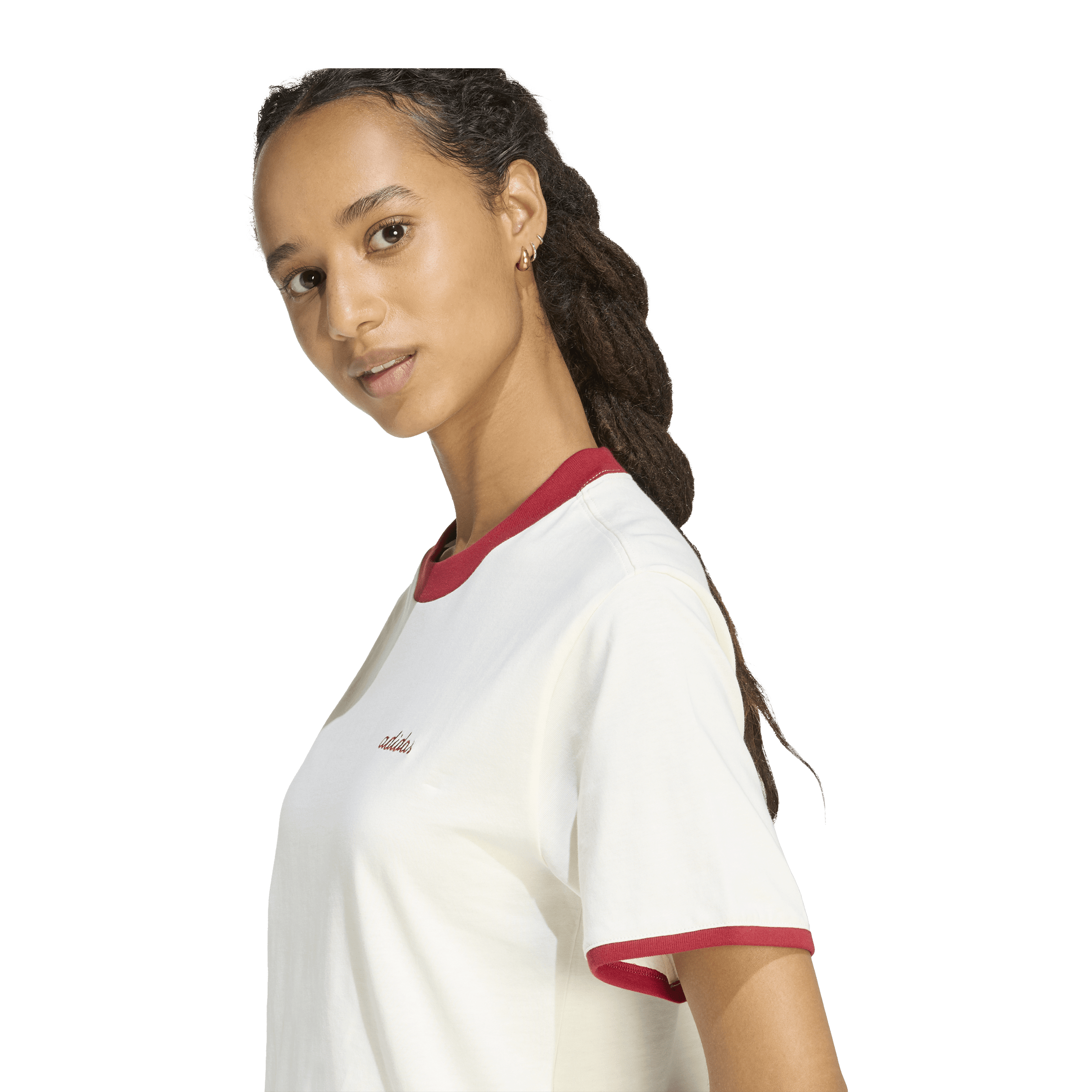 Womens Adidas Seasonal Essentials Colorpop Tee with Embroidered Graphic