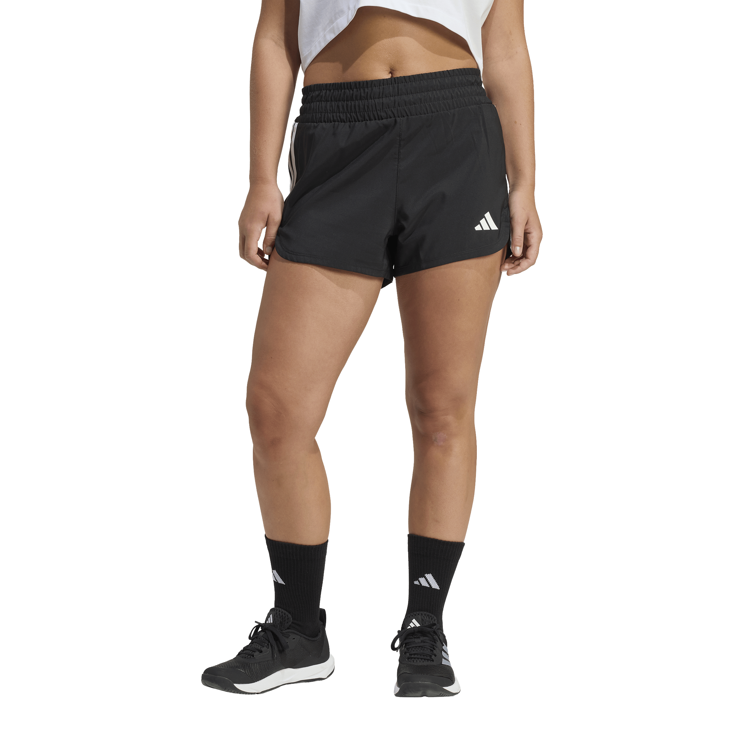 Adidas Pacer Workout High-Waisted Mesh Shorts