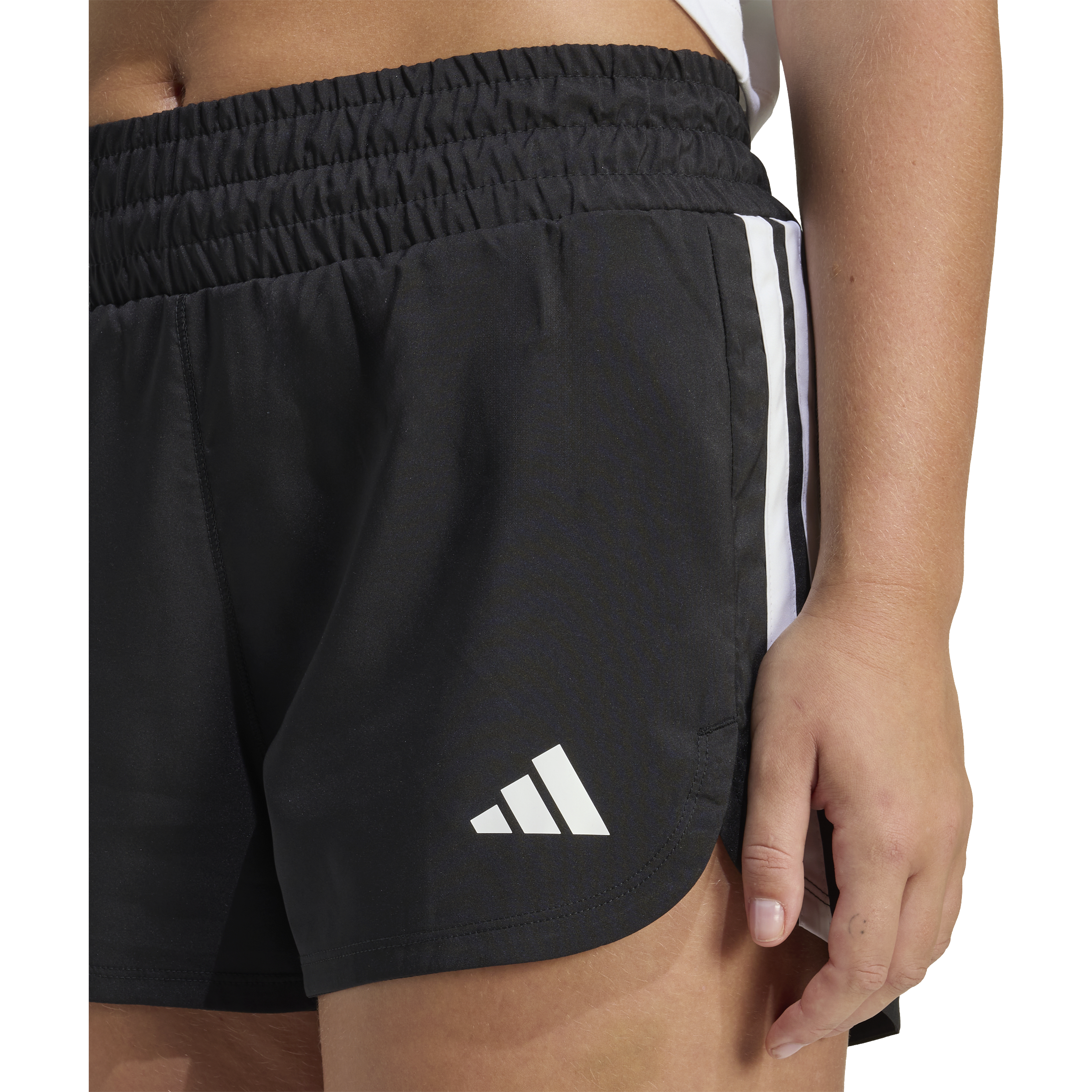 Adidas Pacer Workout High-Waisted Mesh Shorts