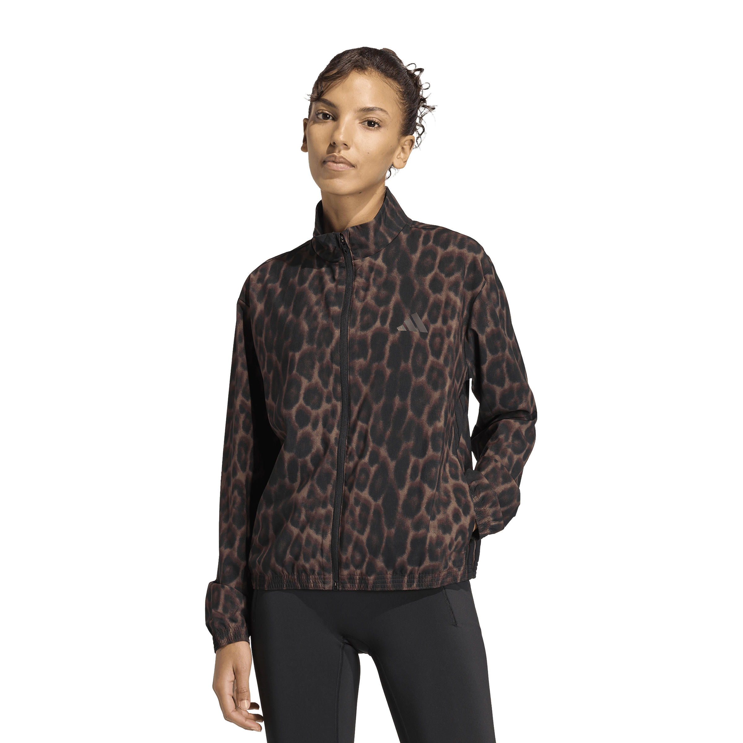 Womens Adidas Workout Essentials Leopard Woven Jacket