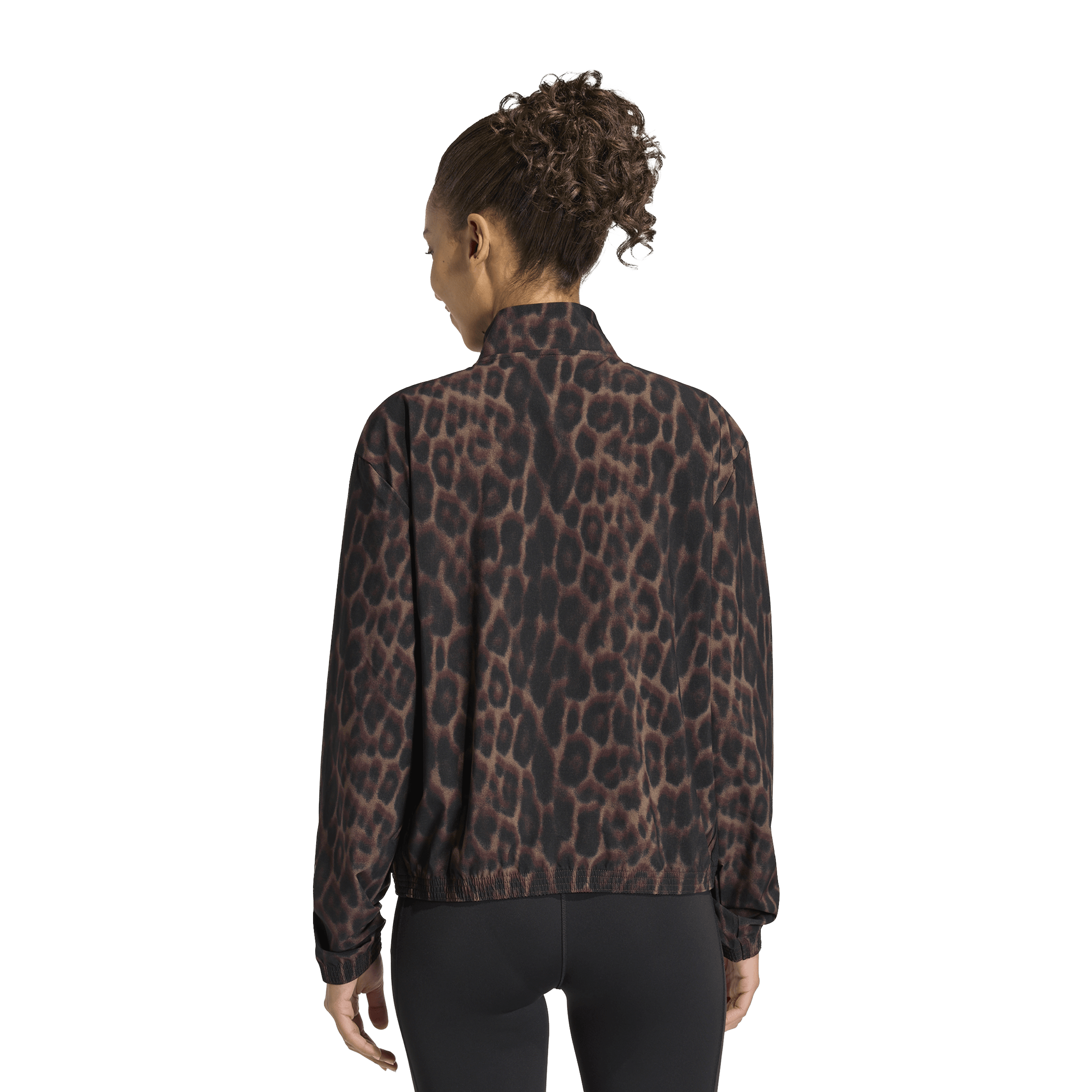 Womens Adidas Workout Essentials Leopard Woven Jacket