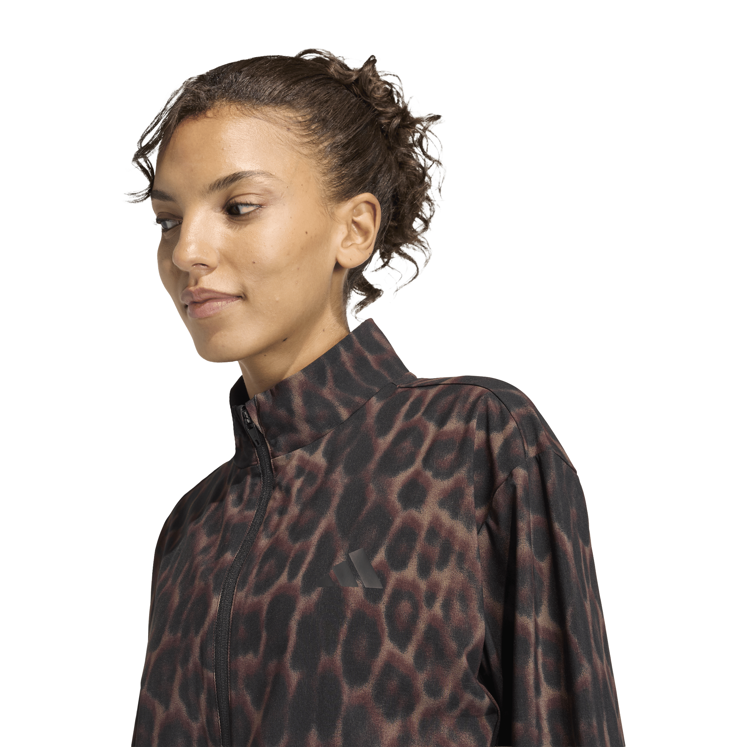 Womens Adidas Workout Essentials Leopard Woven Jacket