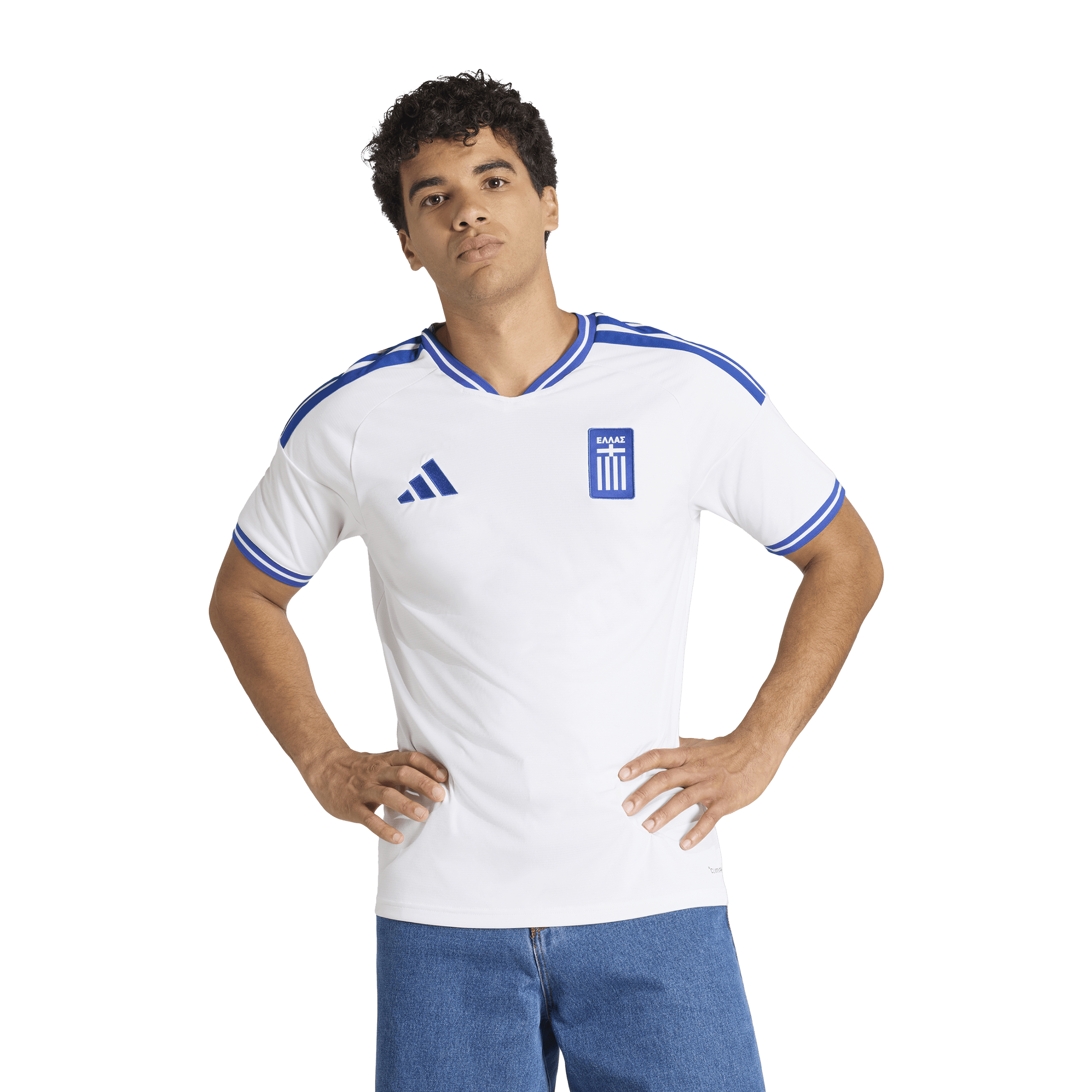 Mens Adidas Greece 26 Home Replica Football Jersey