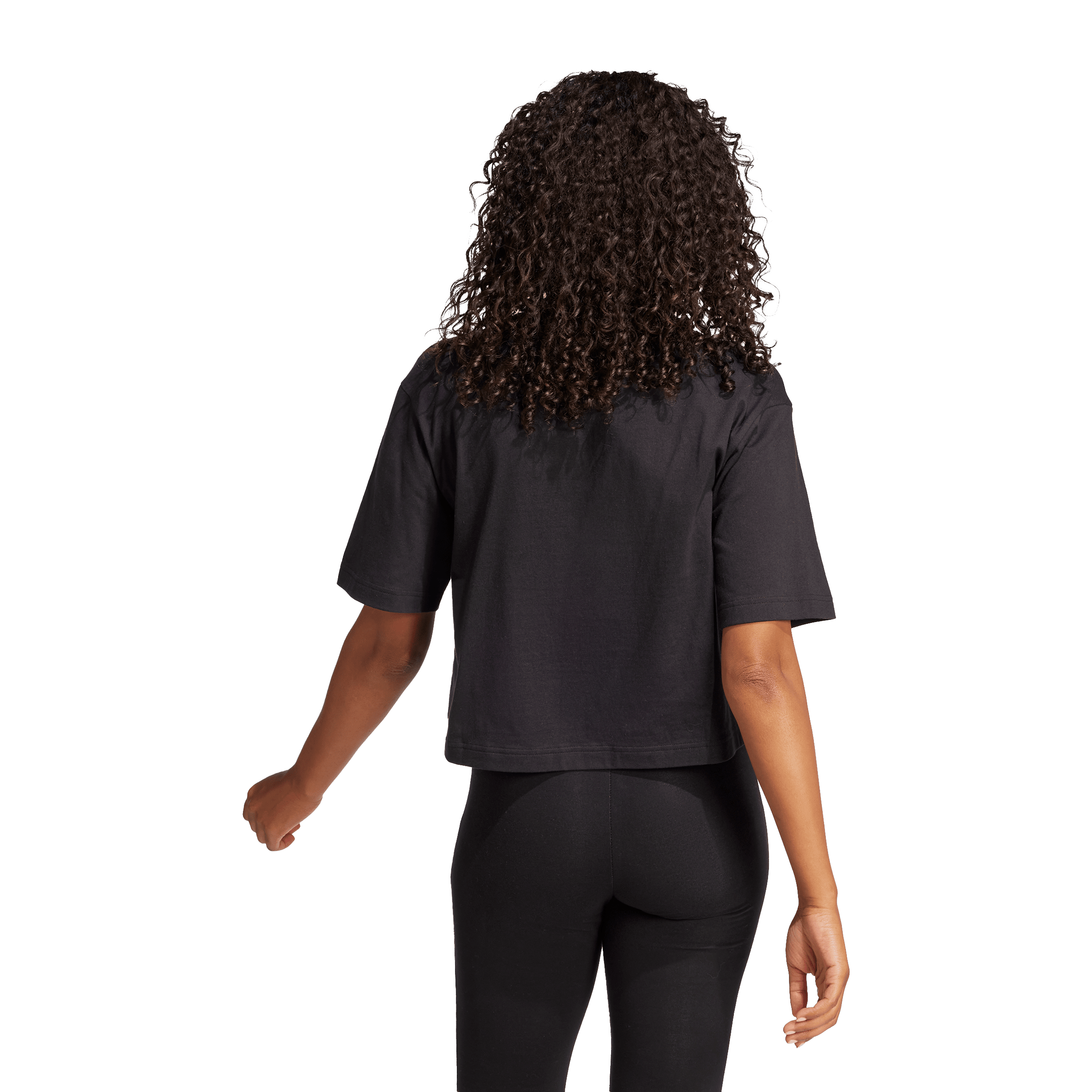 Adidas Womens Essentials Big Logo Boyfriend Tee Black/White | Sports ...