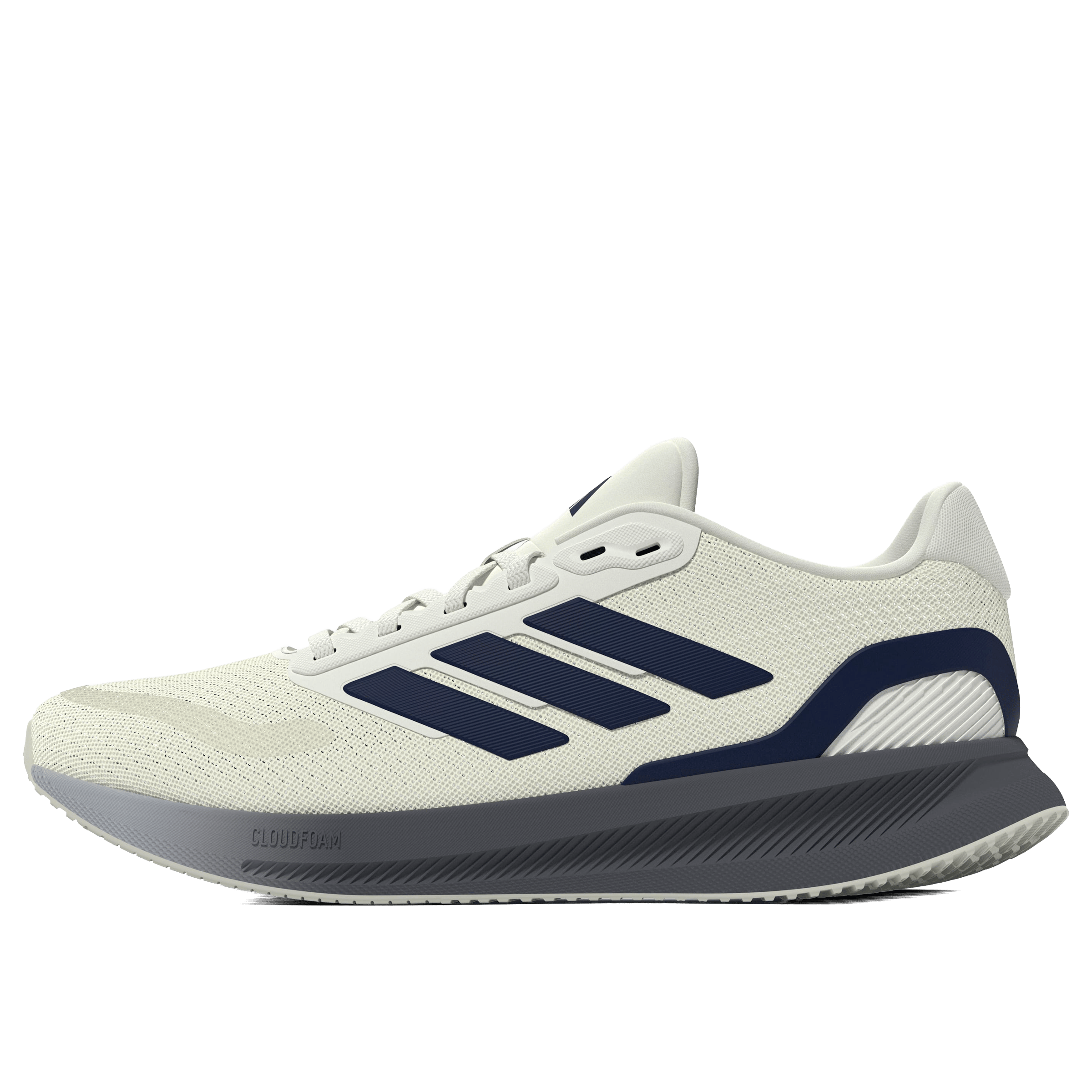Adidas Mens Runfalcon 5 Running Shoes Off White / Dark Blue / Dash Grey ...
