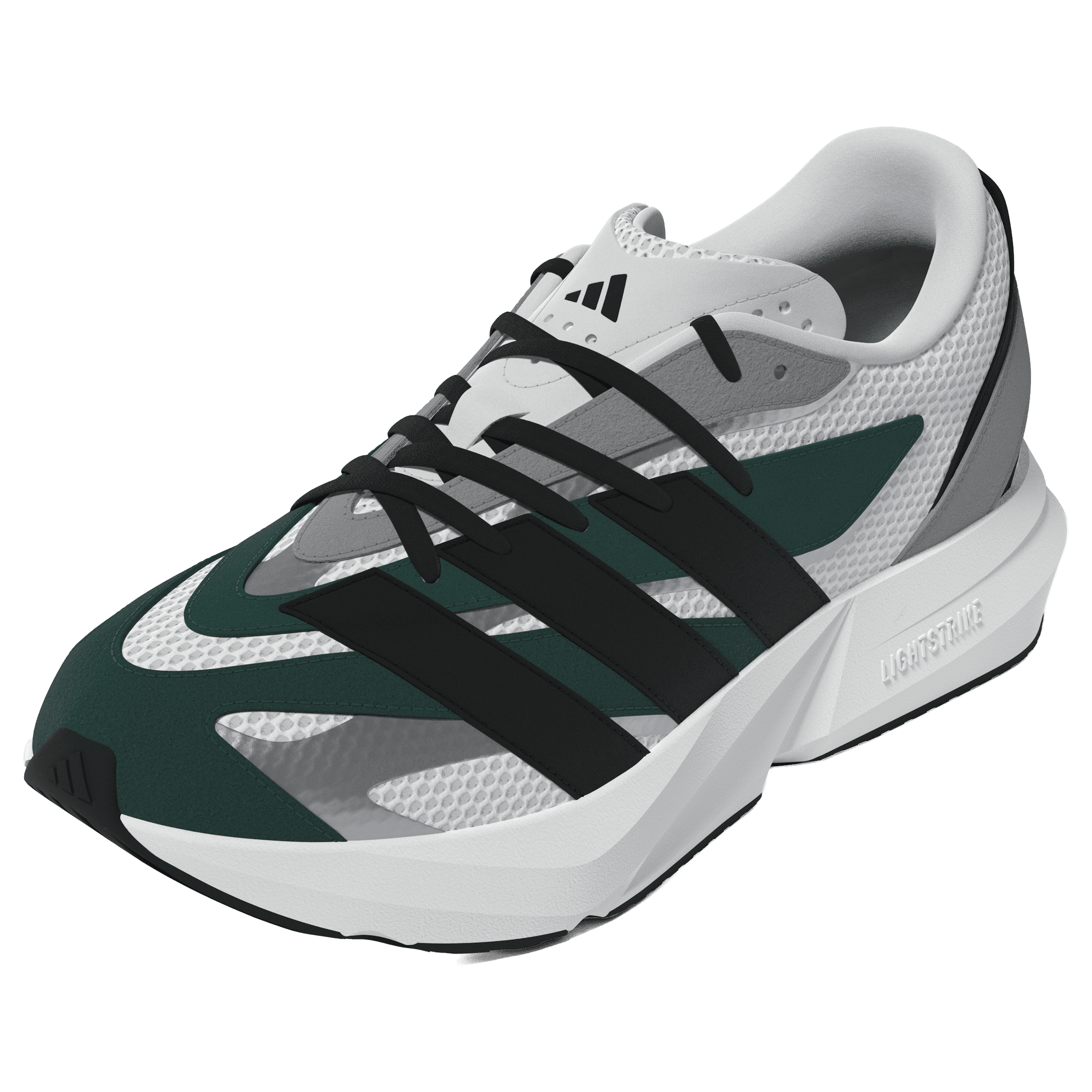 Adidas Mens Lightblaze Running Shoes Cloud White / Core Black / Powder ...