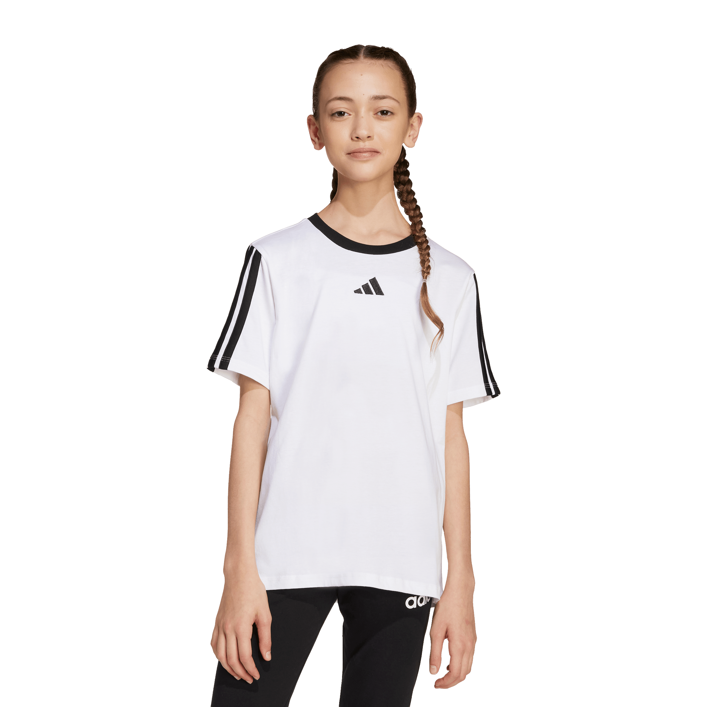Adidas Kids Essentials Tee White/Black | Sports Direct Australia