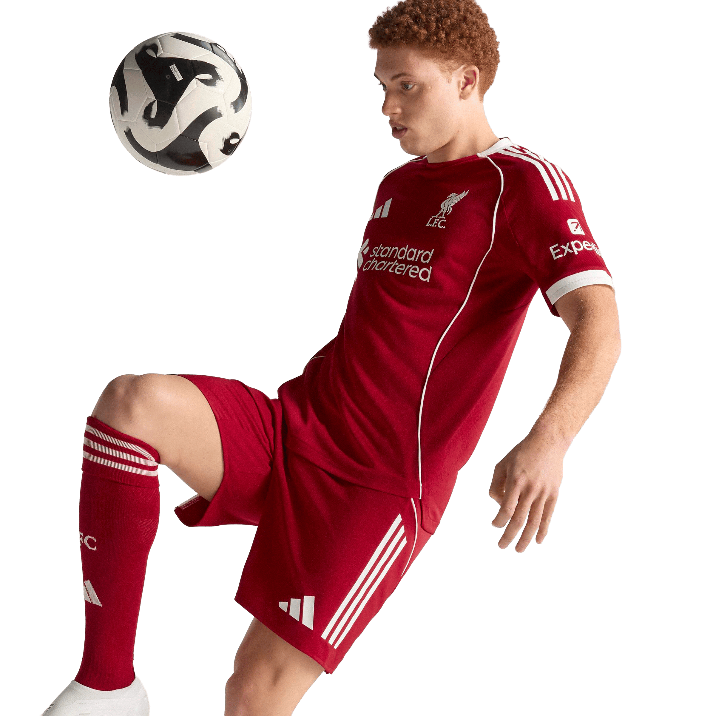 Adidas Mens Liverpool 25/26 Home Authentic Football Jersey Strawberry ...