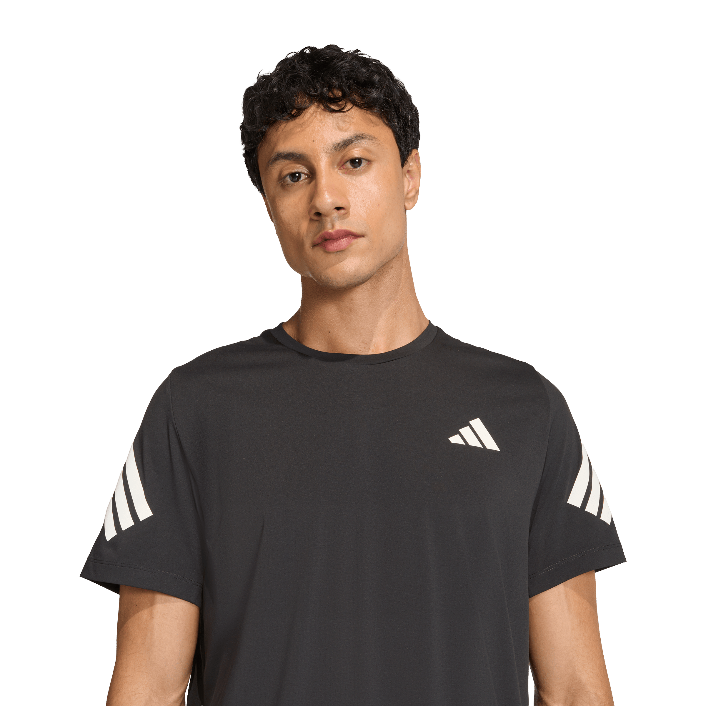 Adidas Mens Adi365 Essentials Iconic Running Tee Black/Black/ | Sports ...