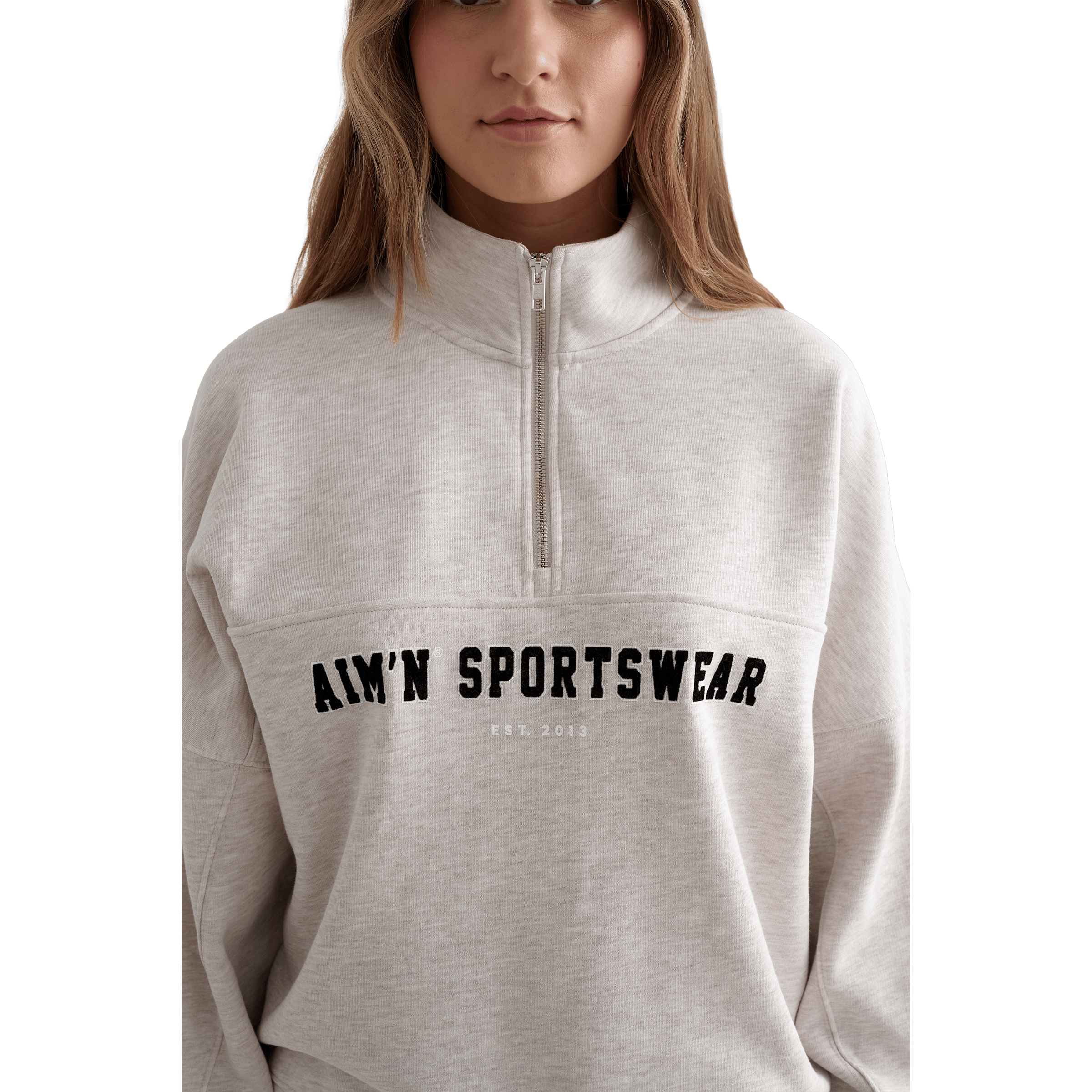 Womens AIM'N Varsity Sweat Half Zip