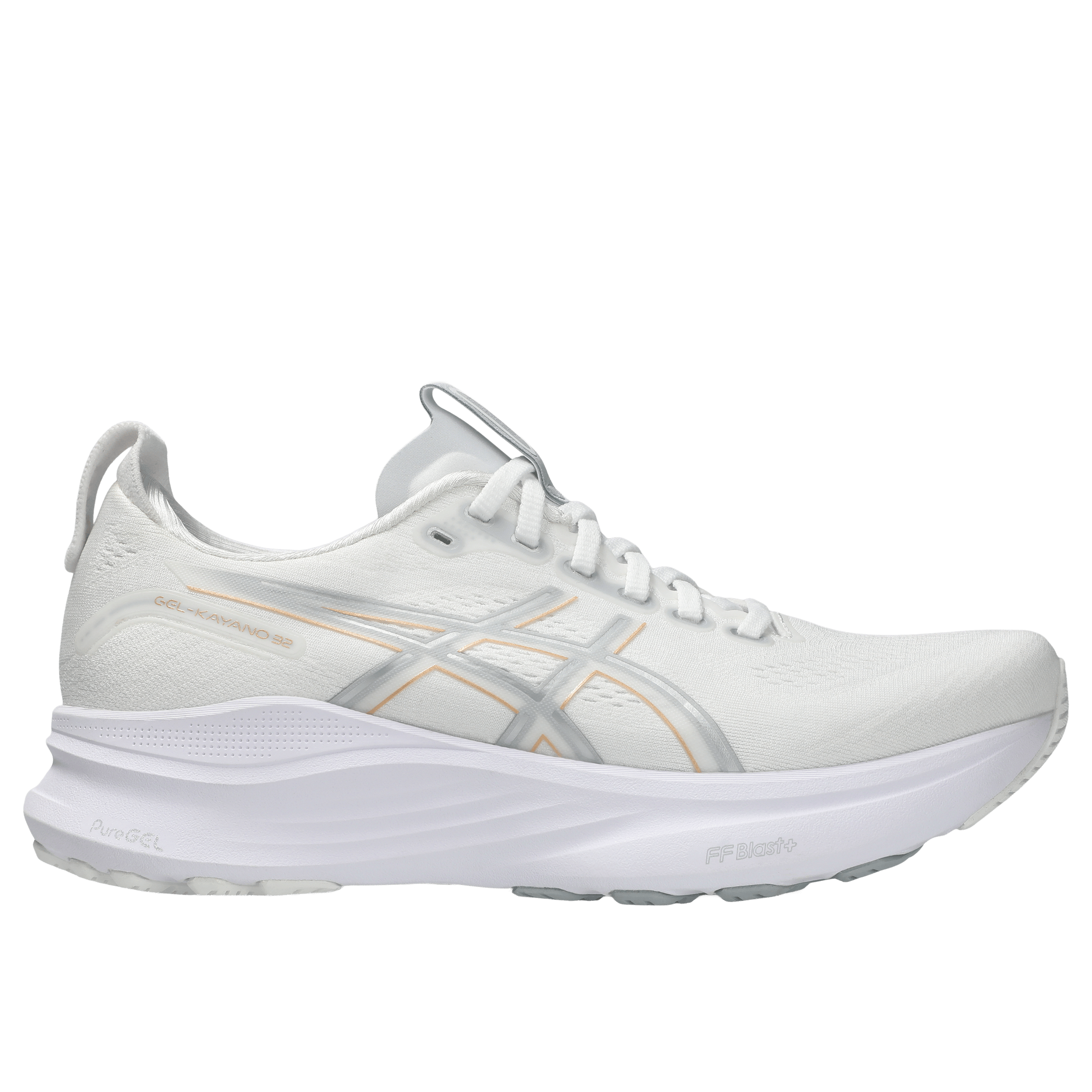 Asics Womens Gel-Kayano 32 Running Shoes White/Champagne | Sports