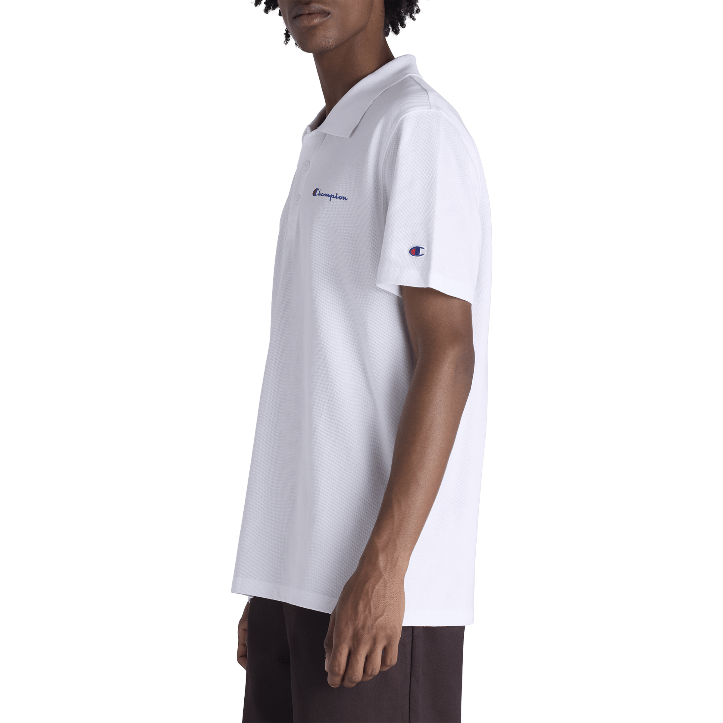 Mens Champion Script Pique Polo Shirt