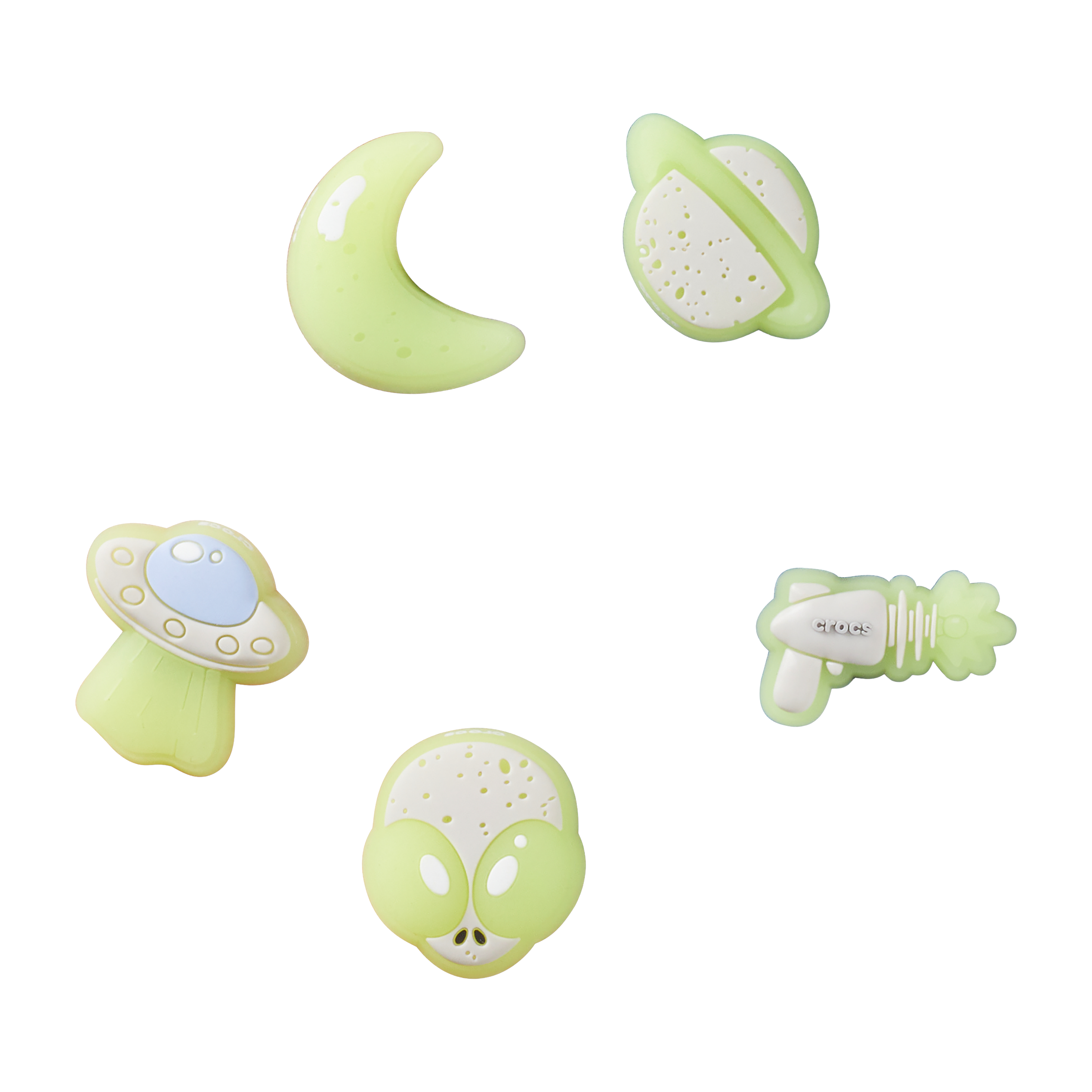 Crocs Acc Glow in the Dark Space (5pk) Jibbitz Charms