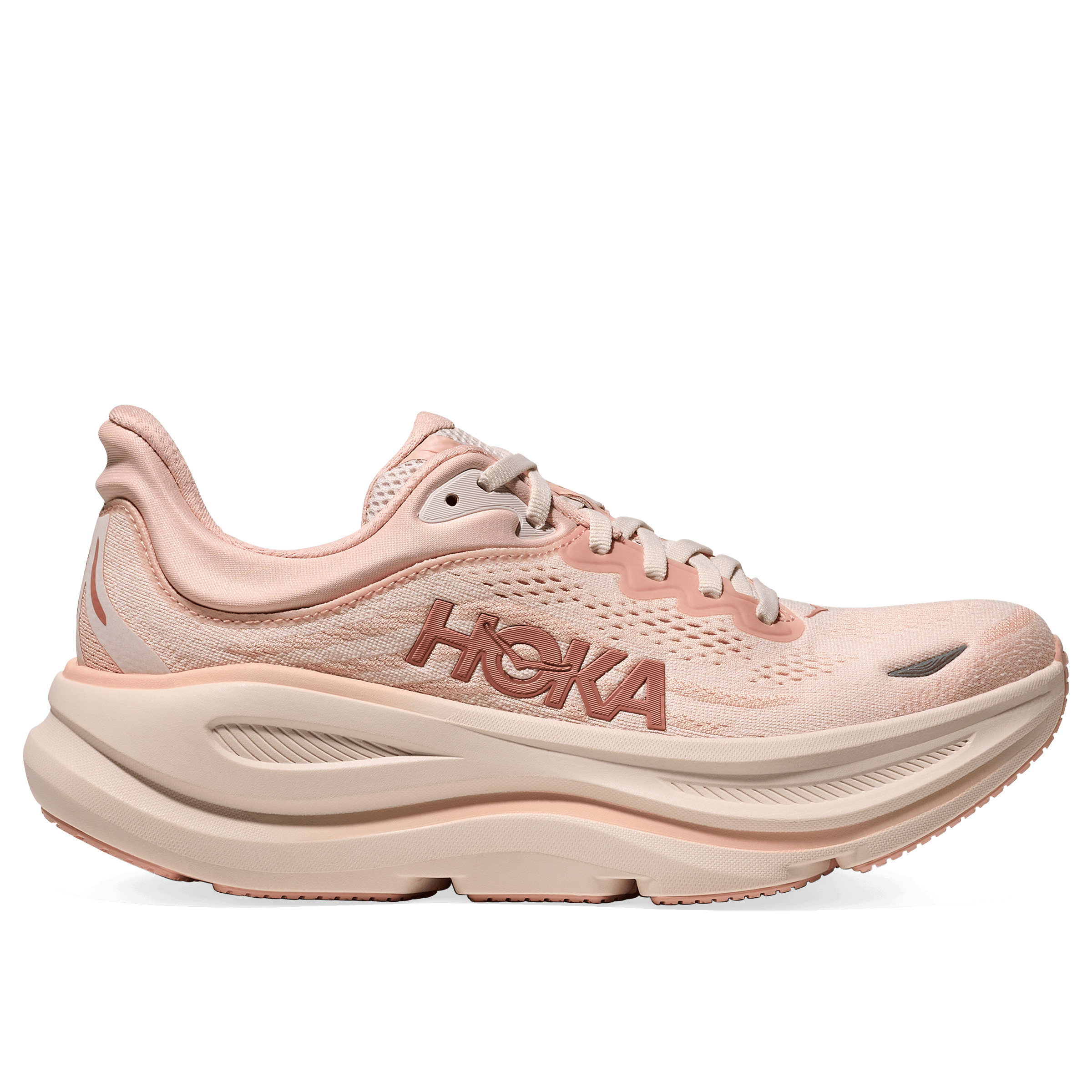 Womens Bondi 9 Running Shoes Rose Latte / Rose Cream | Sports