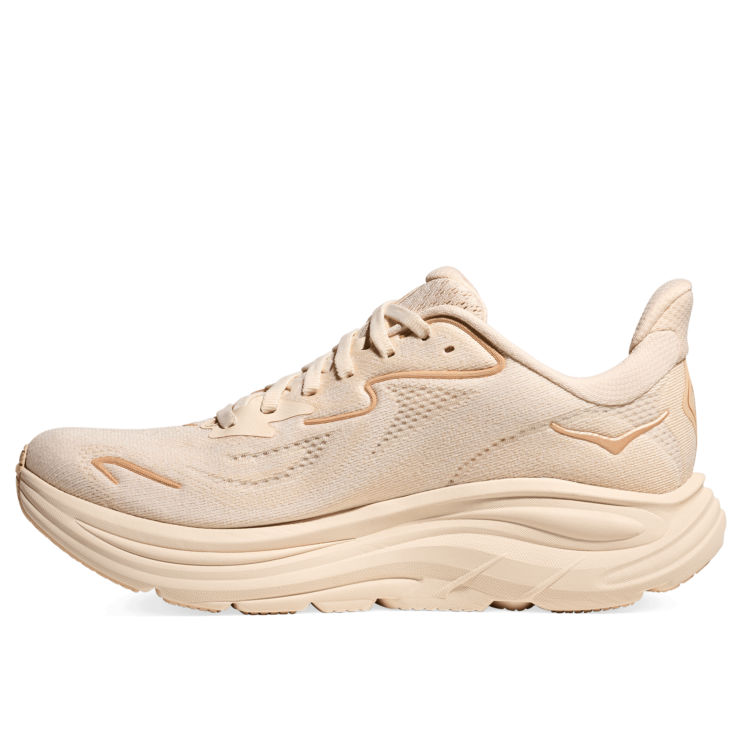 Hoka Womens Clifton 10 (Wide) Running Shoes Vanilla / Birch