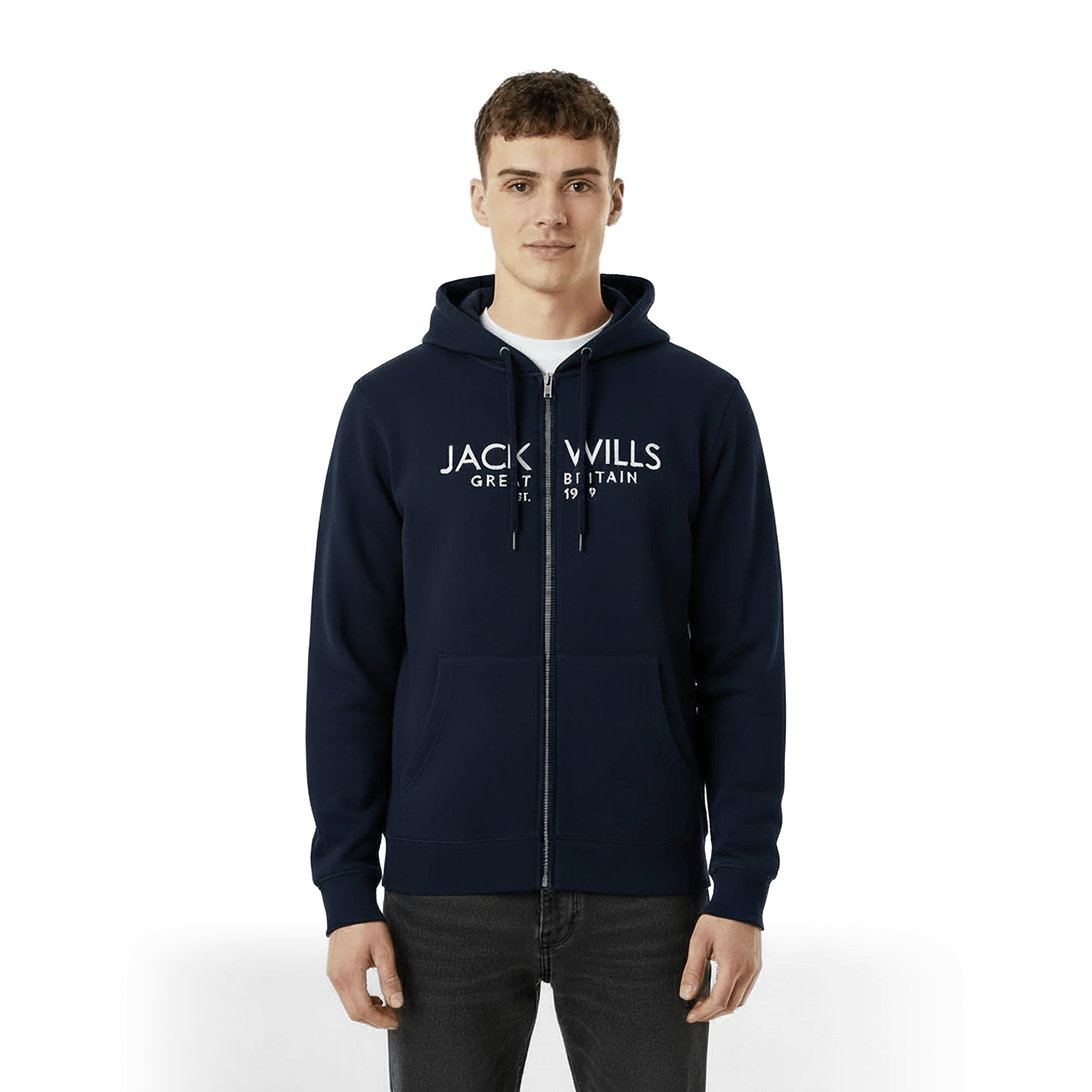Mens Jack Wills Graphic Zip Hoodie