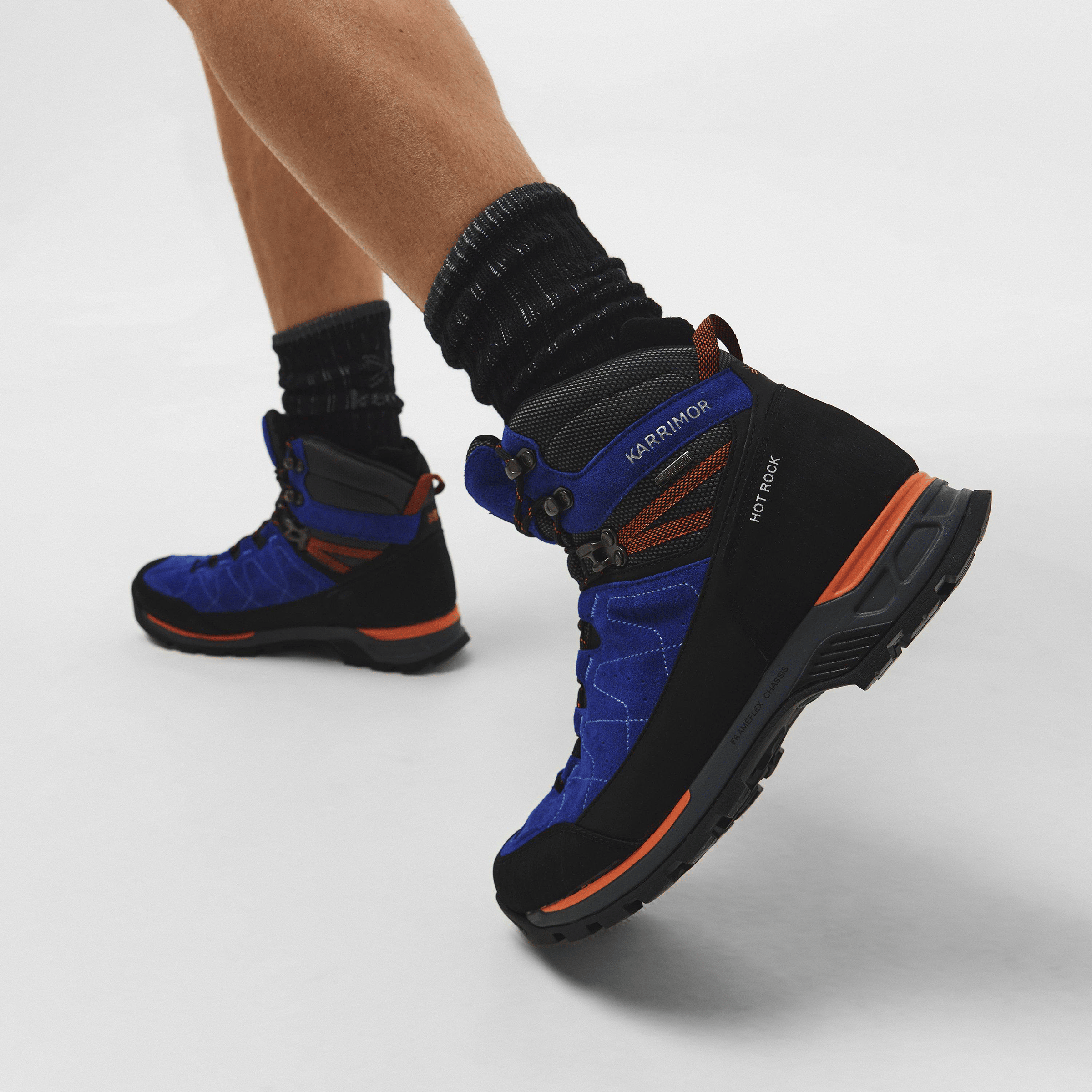 Karrimor Mens Hot Rock Waterproof Hiking Boots Blue/Orange