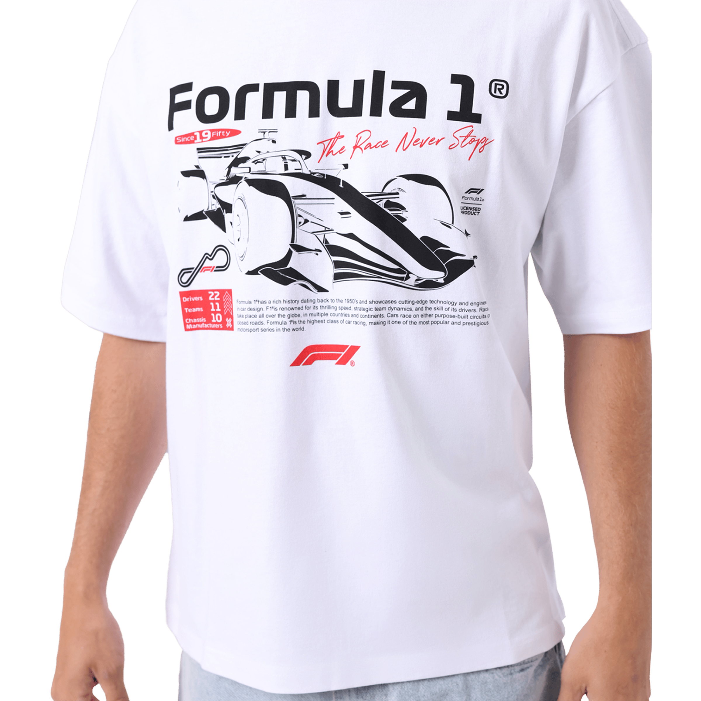 Mens Majestic F1 Graphic Box Tee