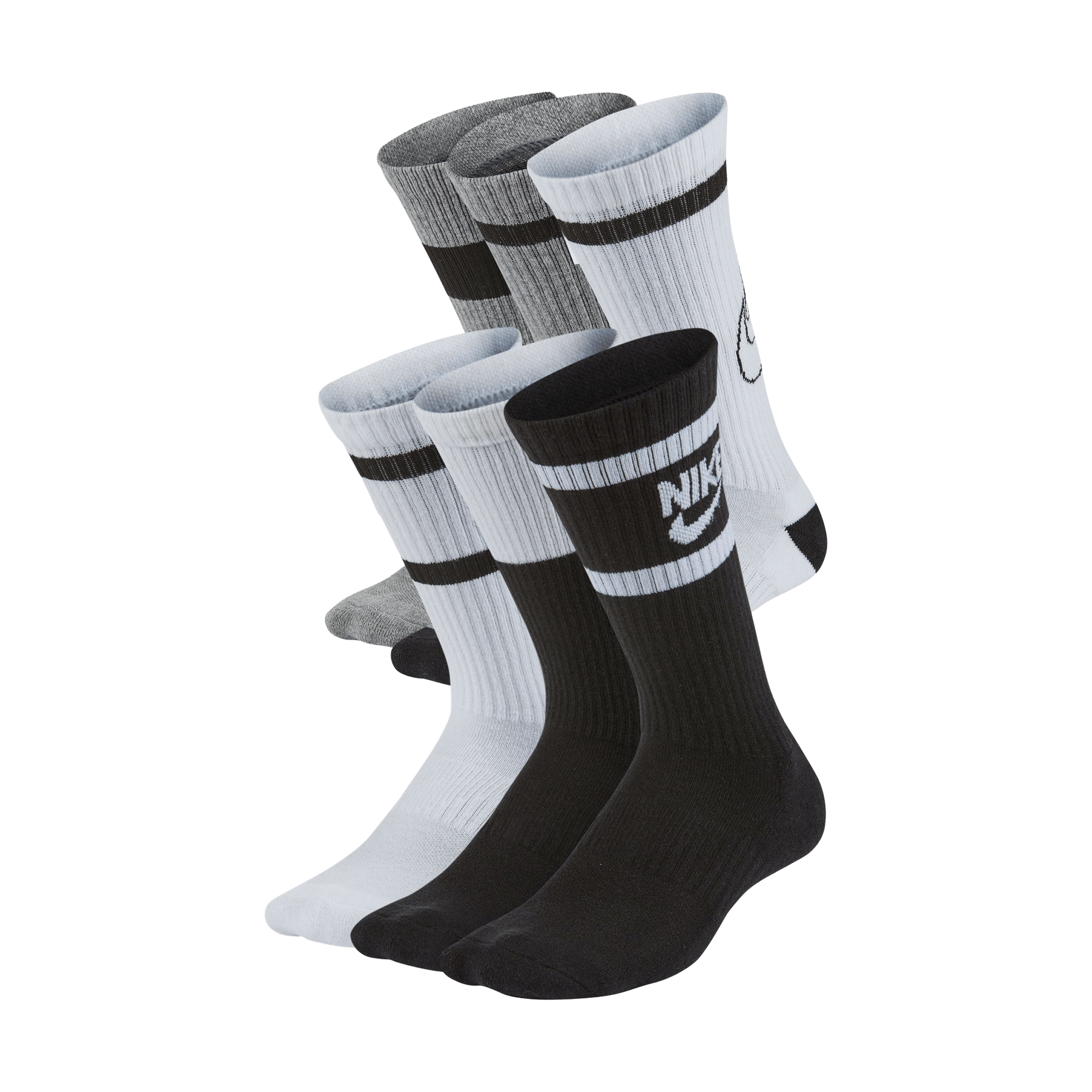 Kids Nike (6pk) Everyday Cushioned Crew Socks