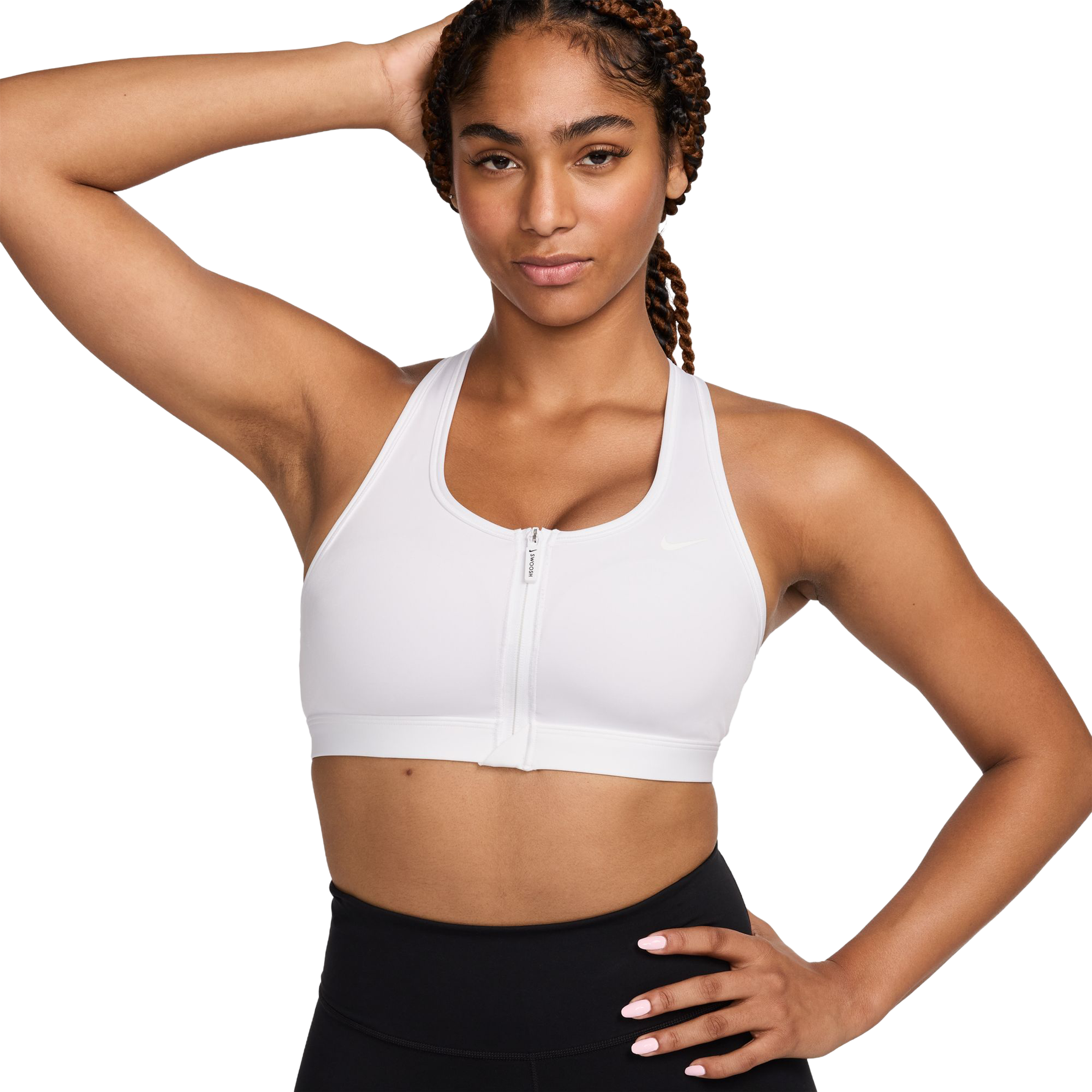 Nike Swoosh Front Zip Medium-Support Padded Sports Bra