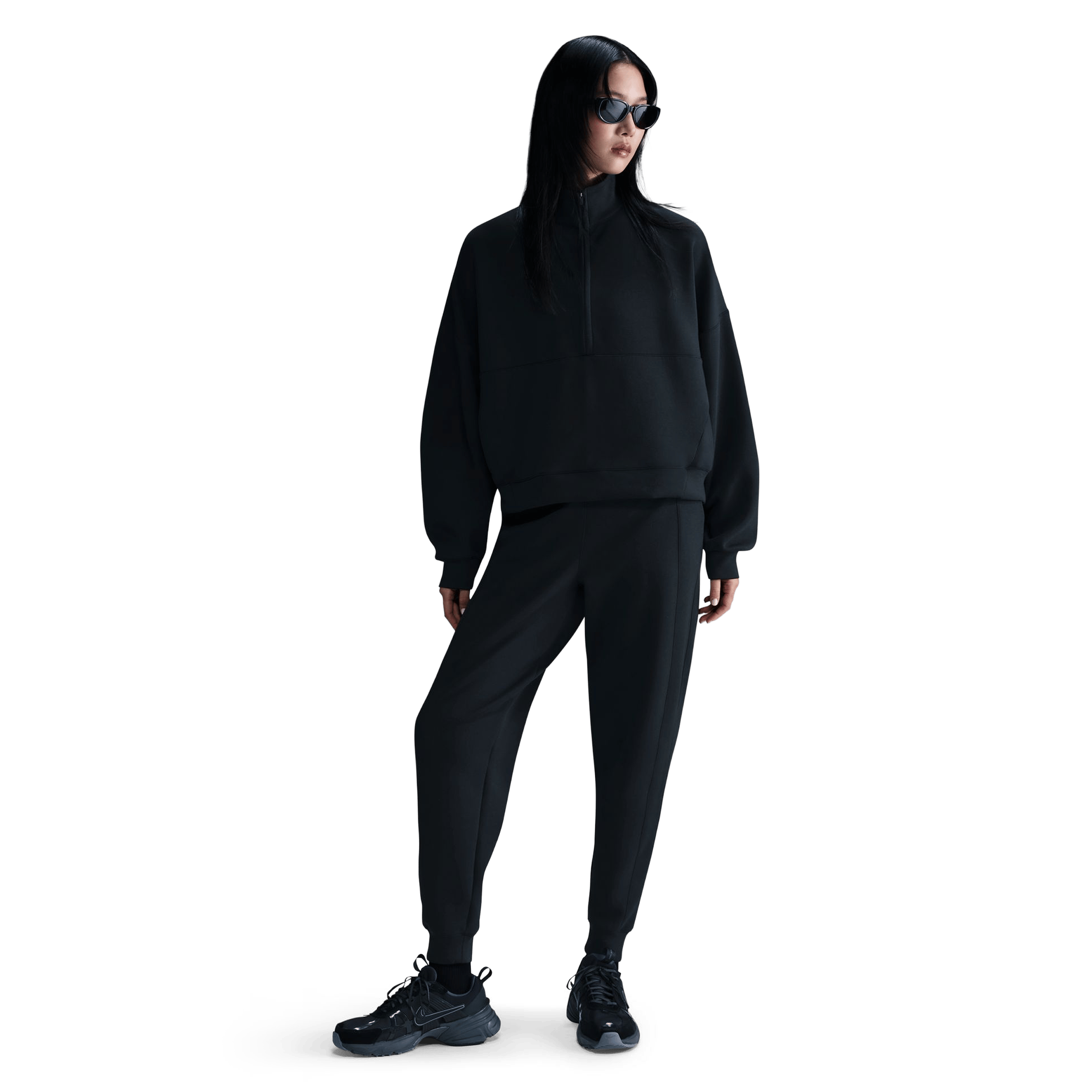 Womens Nike 24.7 ImpossiblySoft Dri-FIT Oversized 1/2-Zip Top