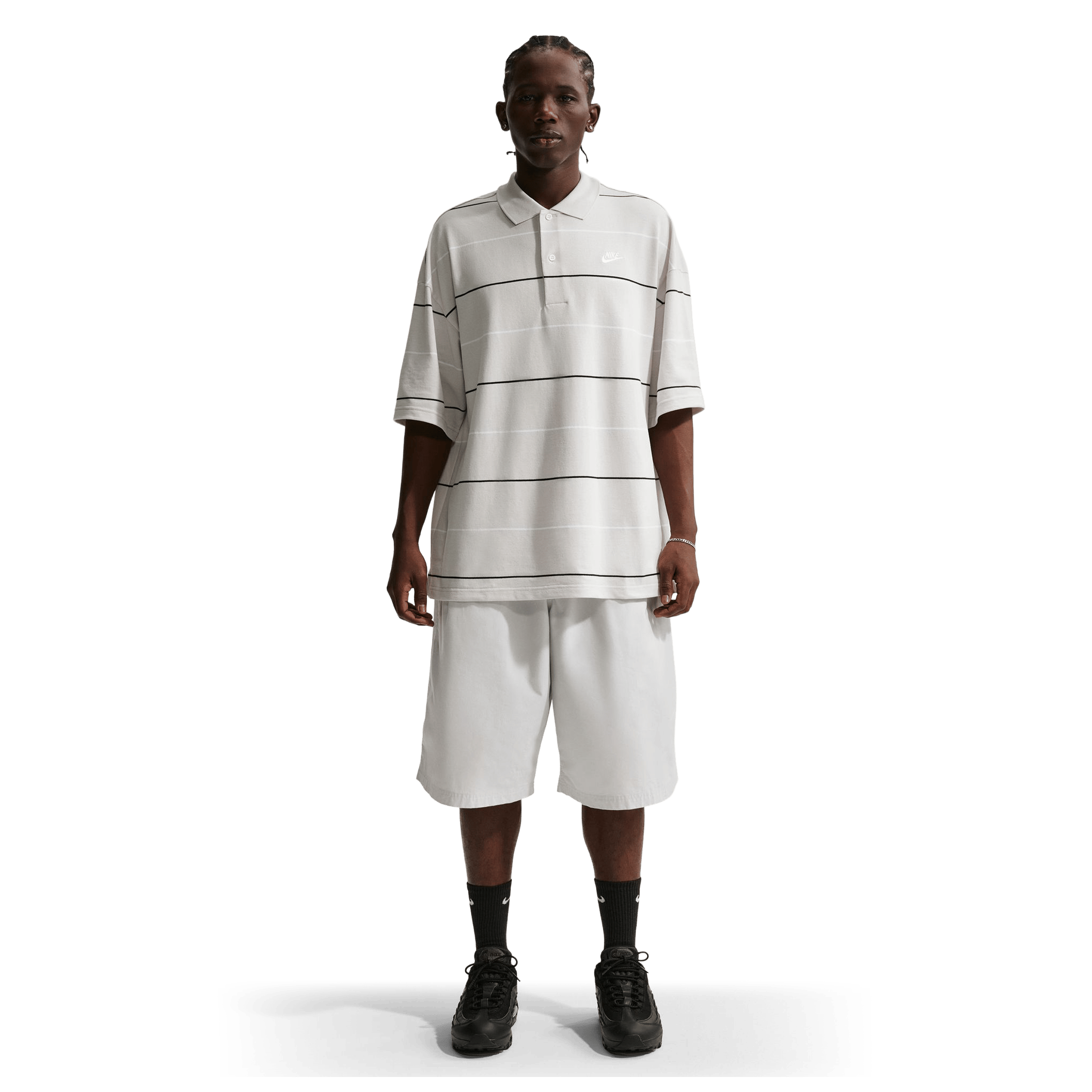 Mens Nike Sportswear Club Striped Polo