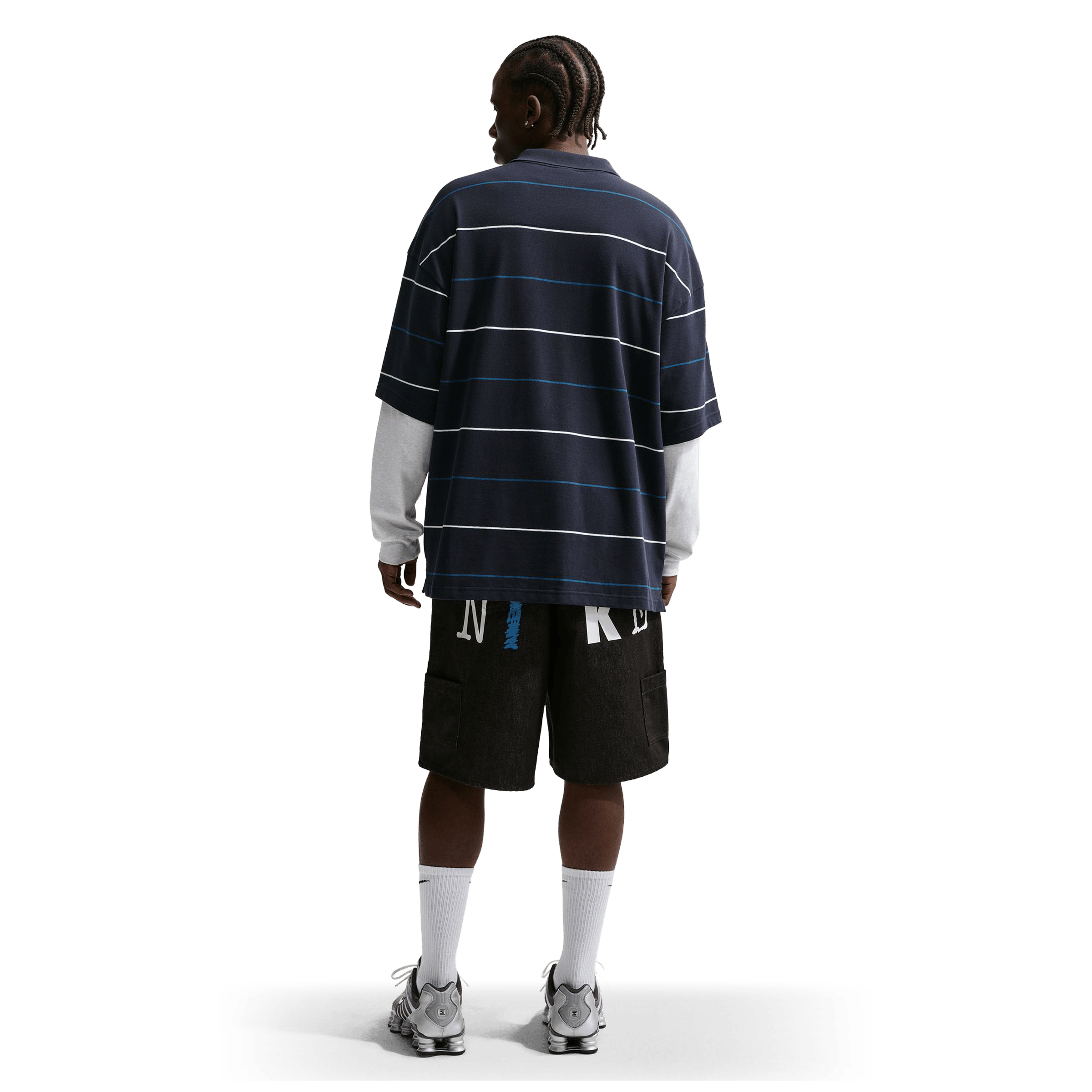 Mens Nike Sportswear Club Striped Polo