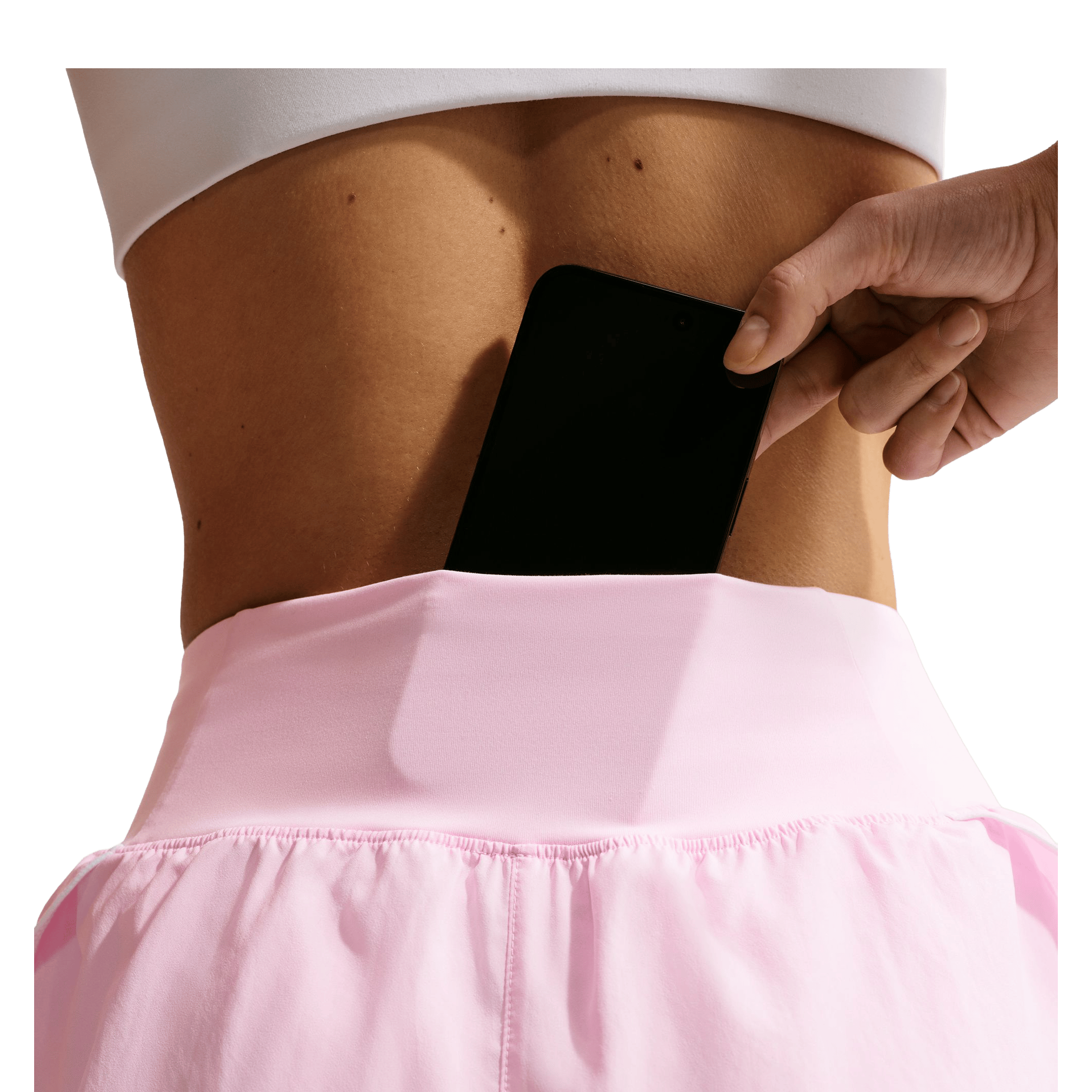 Womens Nike Tempo Flow Swoosh Dri-FIT Mid-Rise Brief-Lined Running Shorts