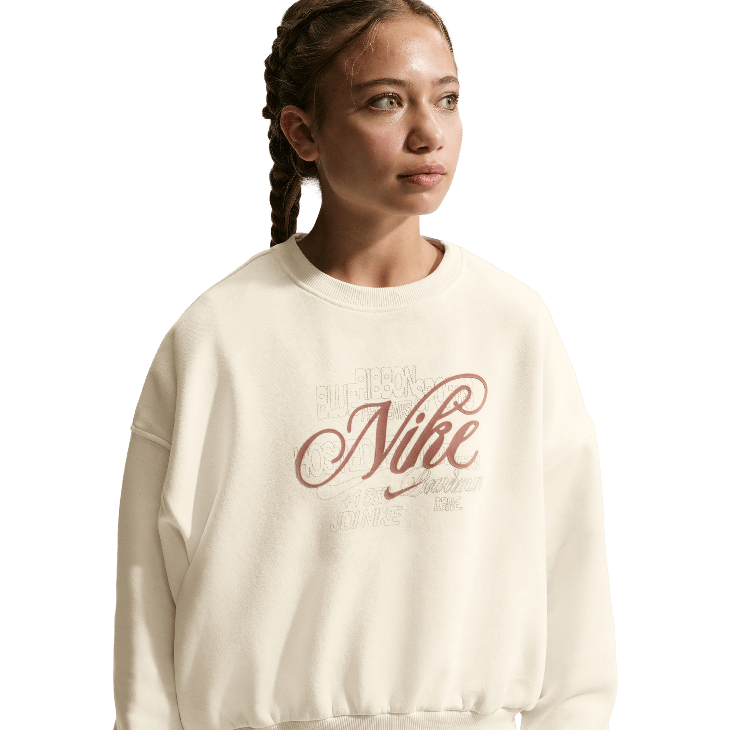 Kids Nike Sportswear Club Fleece Boxy Crew-Neck Sweatshirt