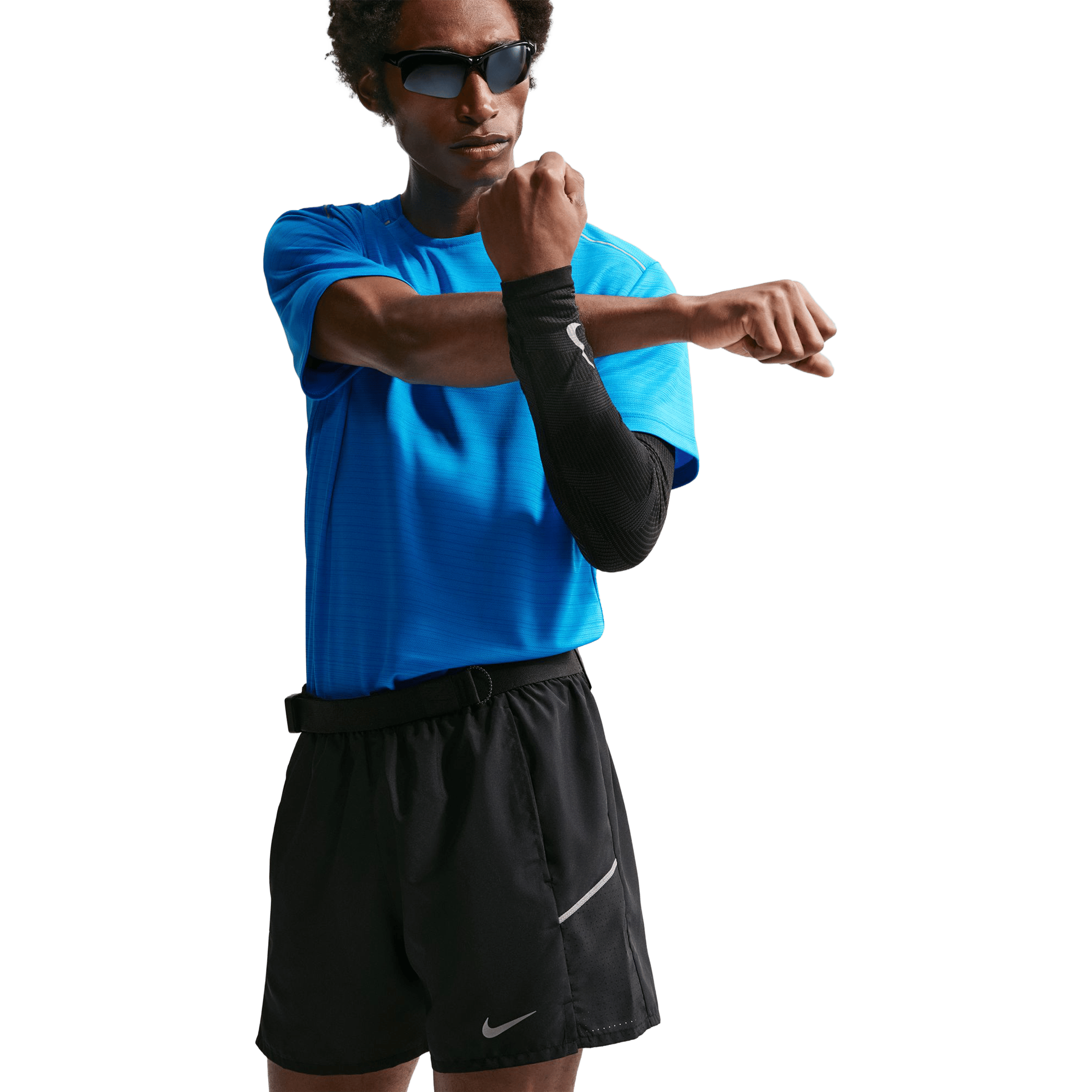 Mens Nike Dri-FIT Miler Brief-Lined 5" Running Shorts