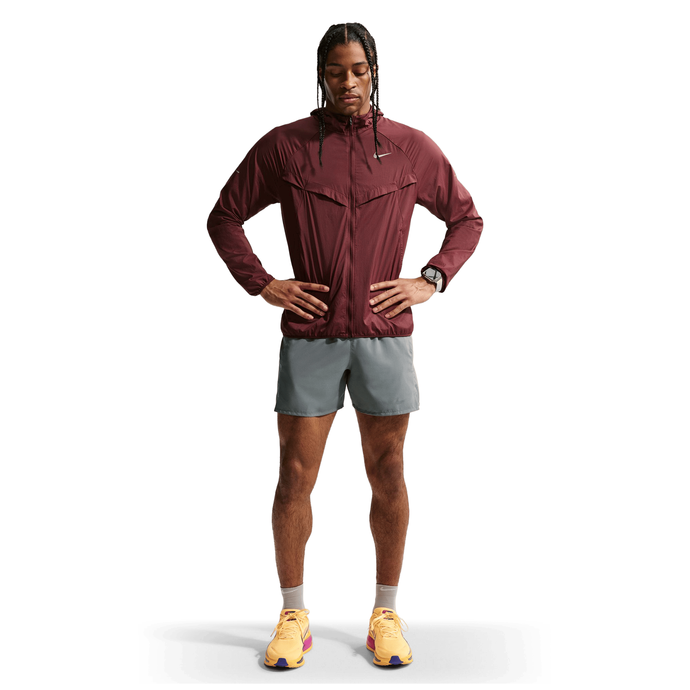 Mens Nike Dri-FIT Miler Brief-Lined 5" Running Shorts