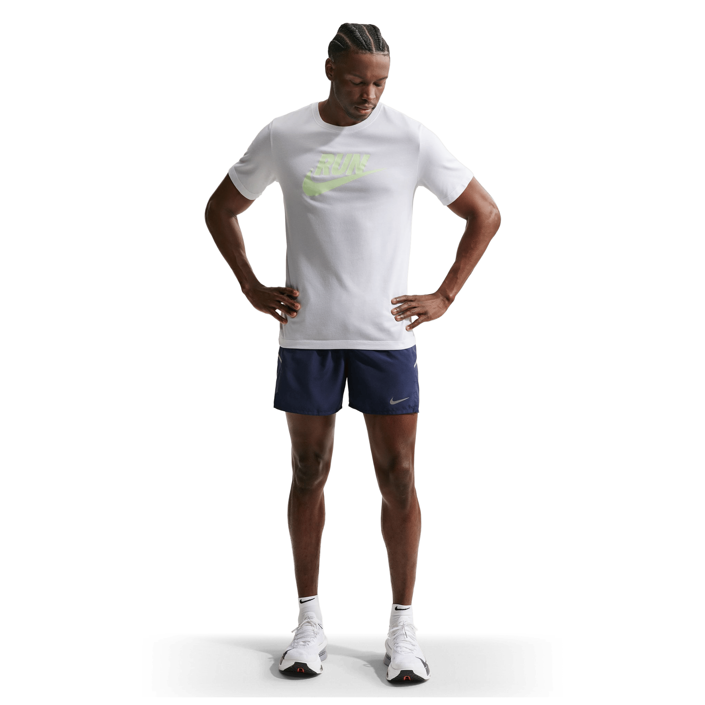 Mens Nike Dri-FIT Miler Brief-Lined 5" Running Shorts