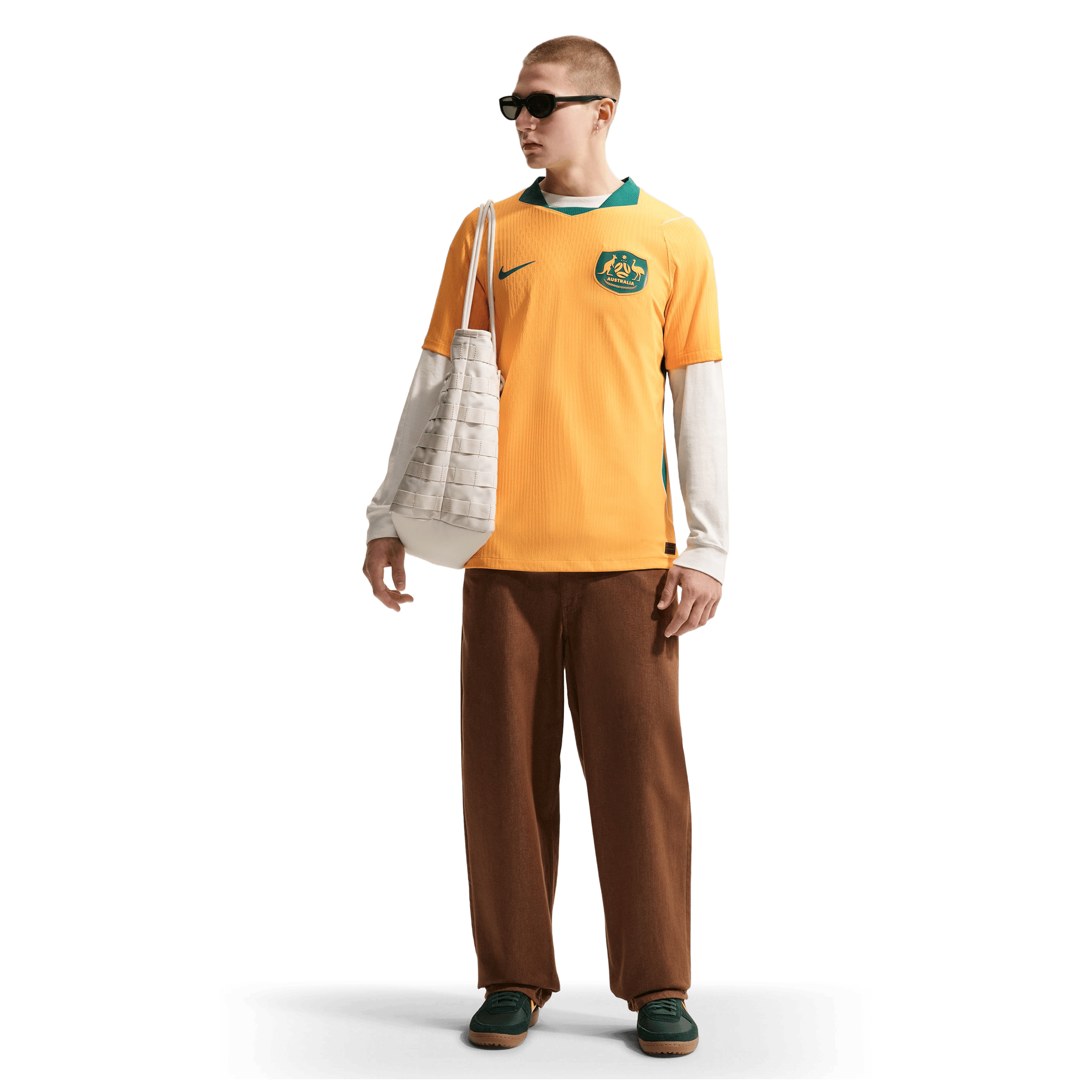 Mens Nike Australia 26/27 Match Home Authentic Football Jersey