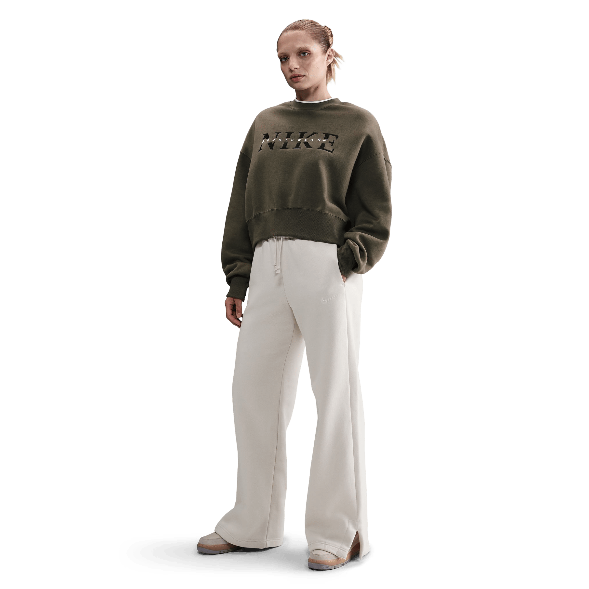 Womens Nike Sportswear Phoenix Fleece High-Waisted Wide-Leg Trousers