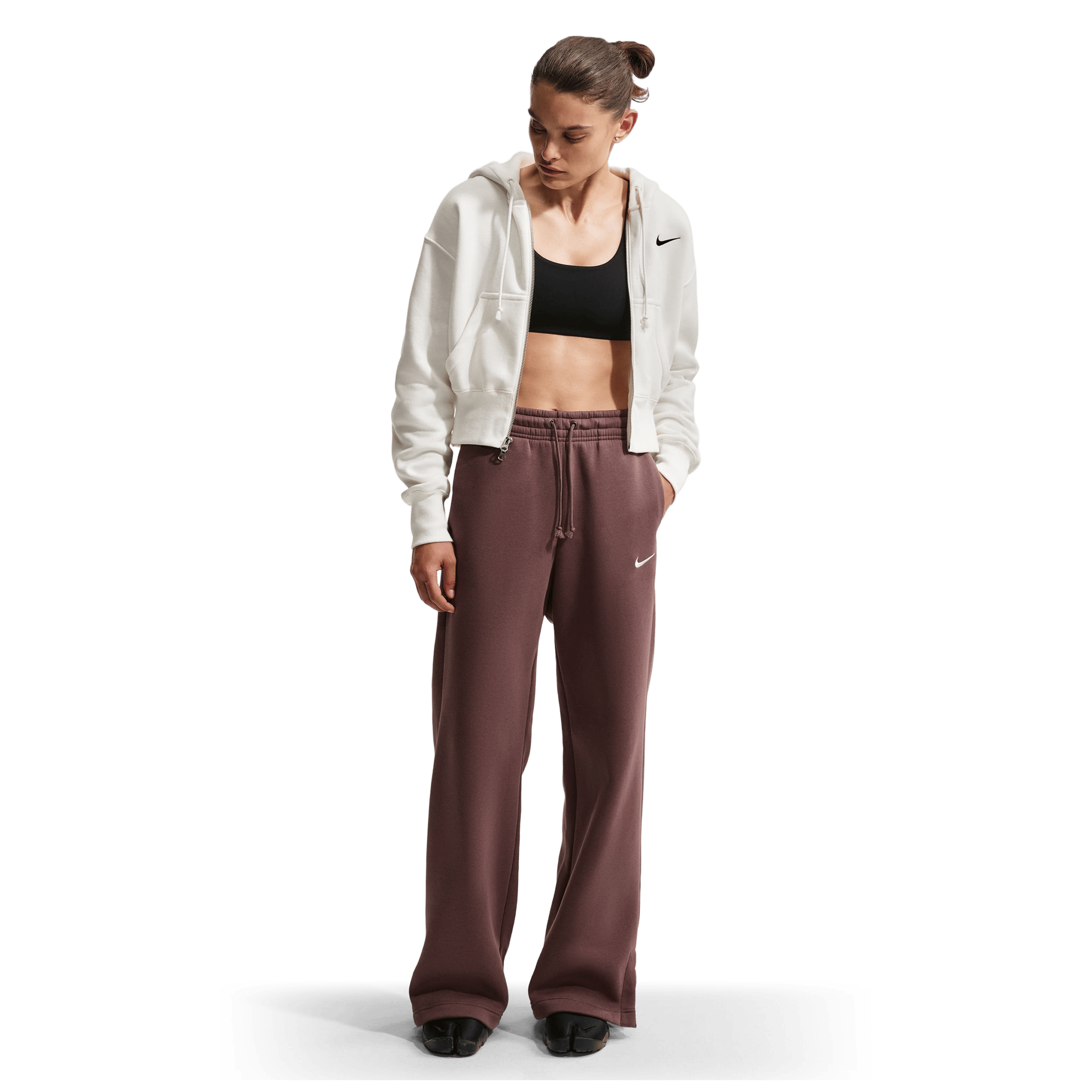 Womens Nike Sportswear Phoenix Fleece High-Waisted Wide-Leg Trousers