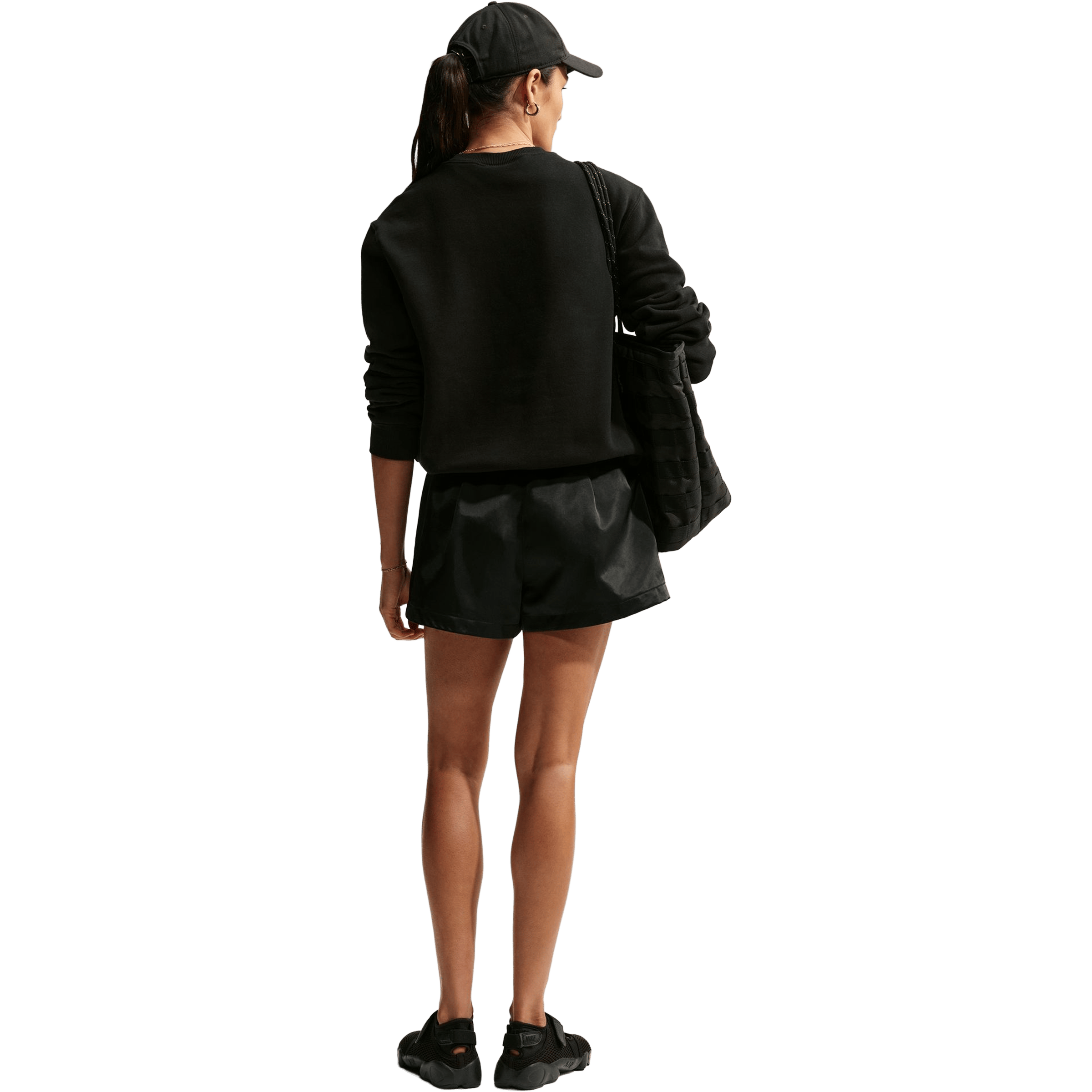 Womens Nike Studio Fleece Crew-Neck Sweatshirts