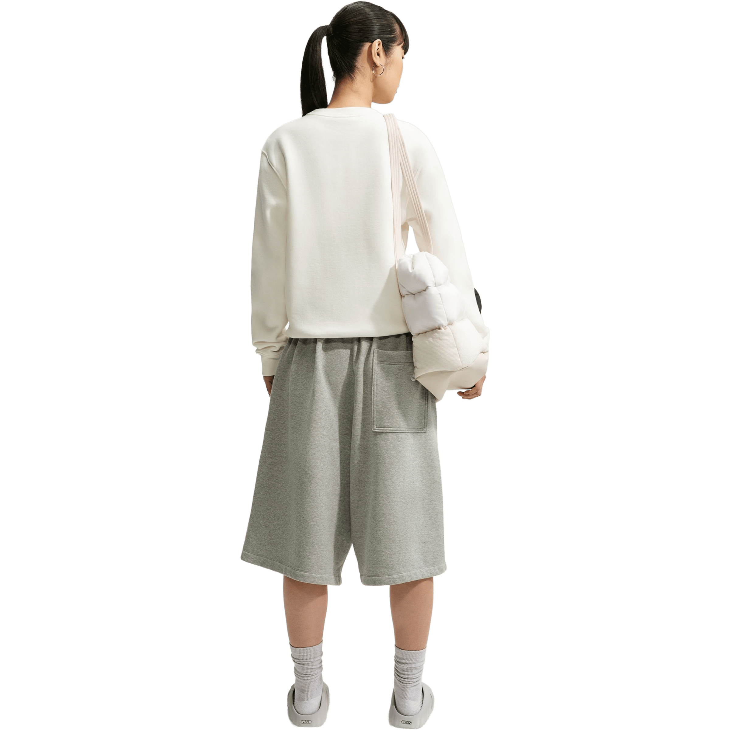 Womens Nike Studio Fleece Crew-Neck Sweatshirts
