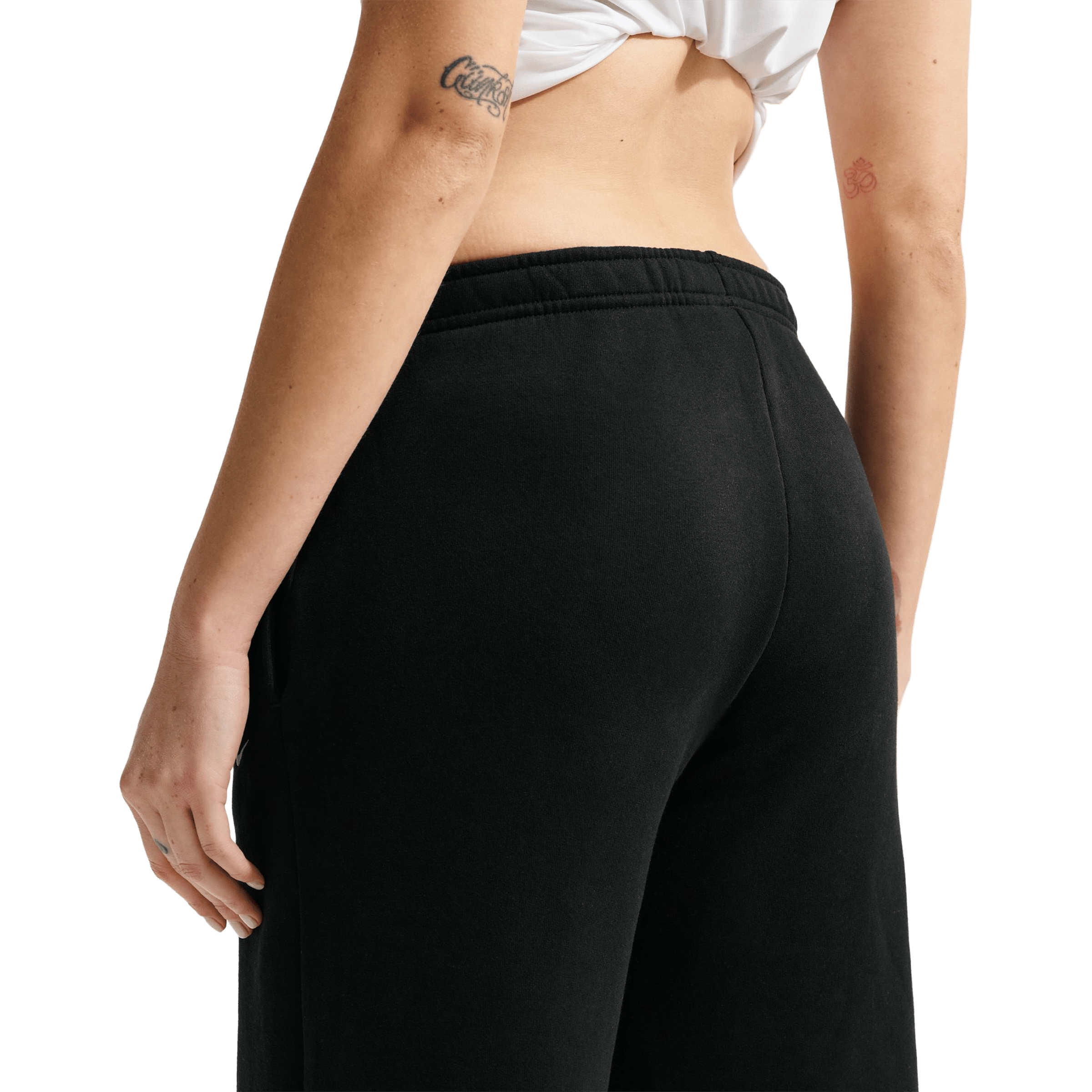 Womens Nike Studio Fleece Medium Weight Mid-Rise Wide-Leg Trouser Pants
