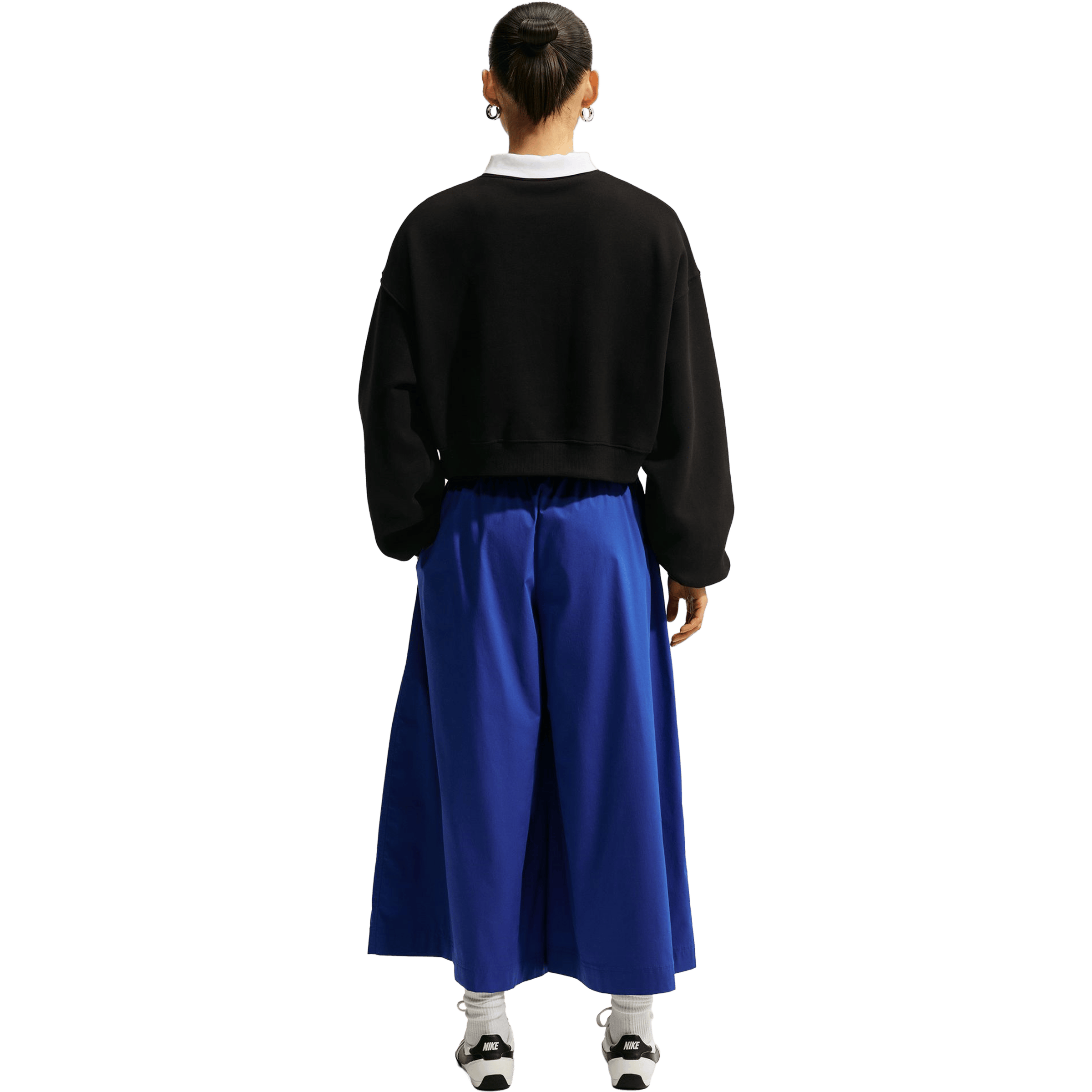 Womens Nike Studio Fleece Medium Weight Oversized Cropped Crew Sweatshirts
