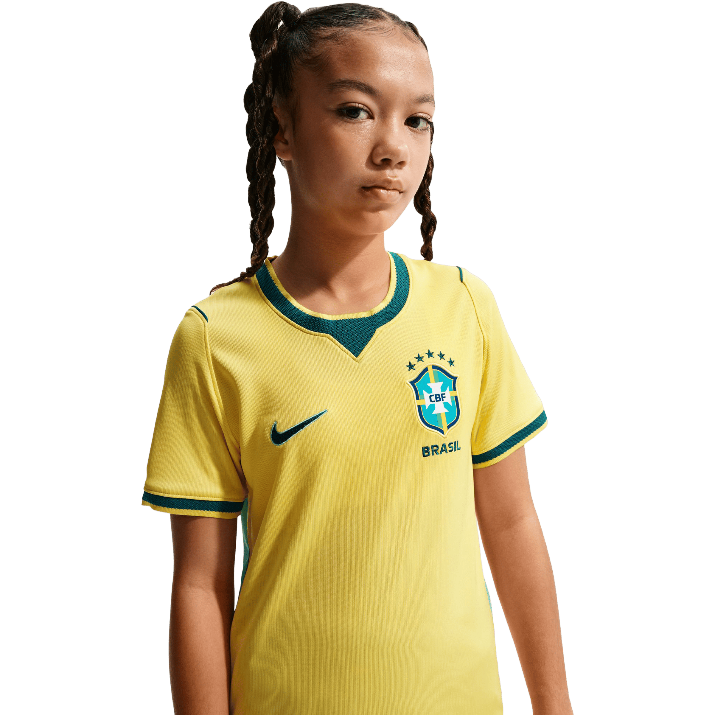 Kids Nike Brazil 26' Stadium Home Football Jersey