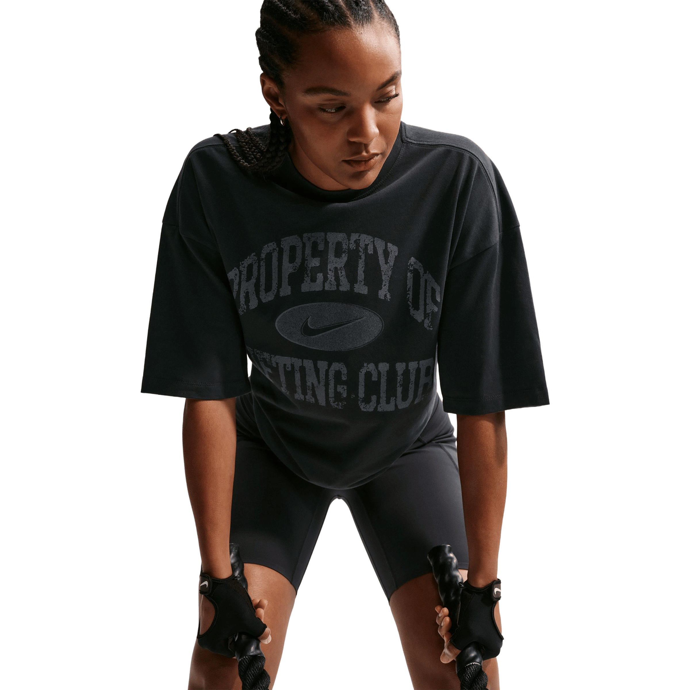 Womens Nike Dri-FIT Short Sleeve Pump Cover Tee